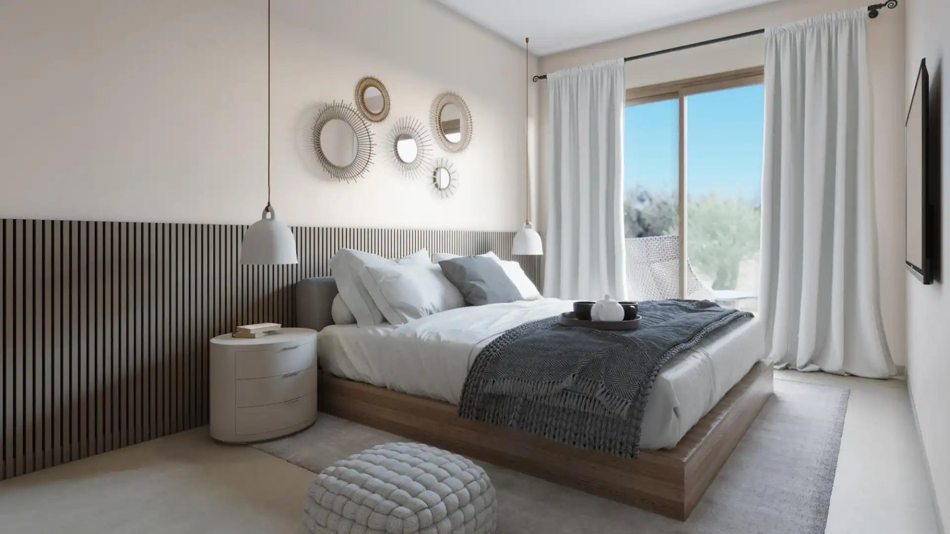 Bedroom of Houses for sale in Vall d'Alba  with Private garden, Parquet flooring and Terrace