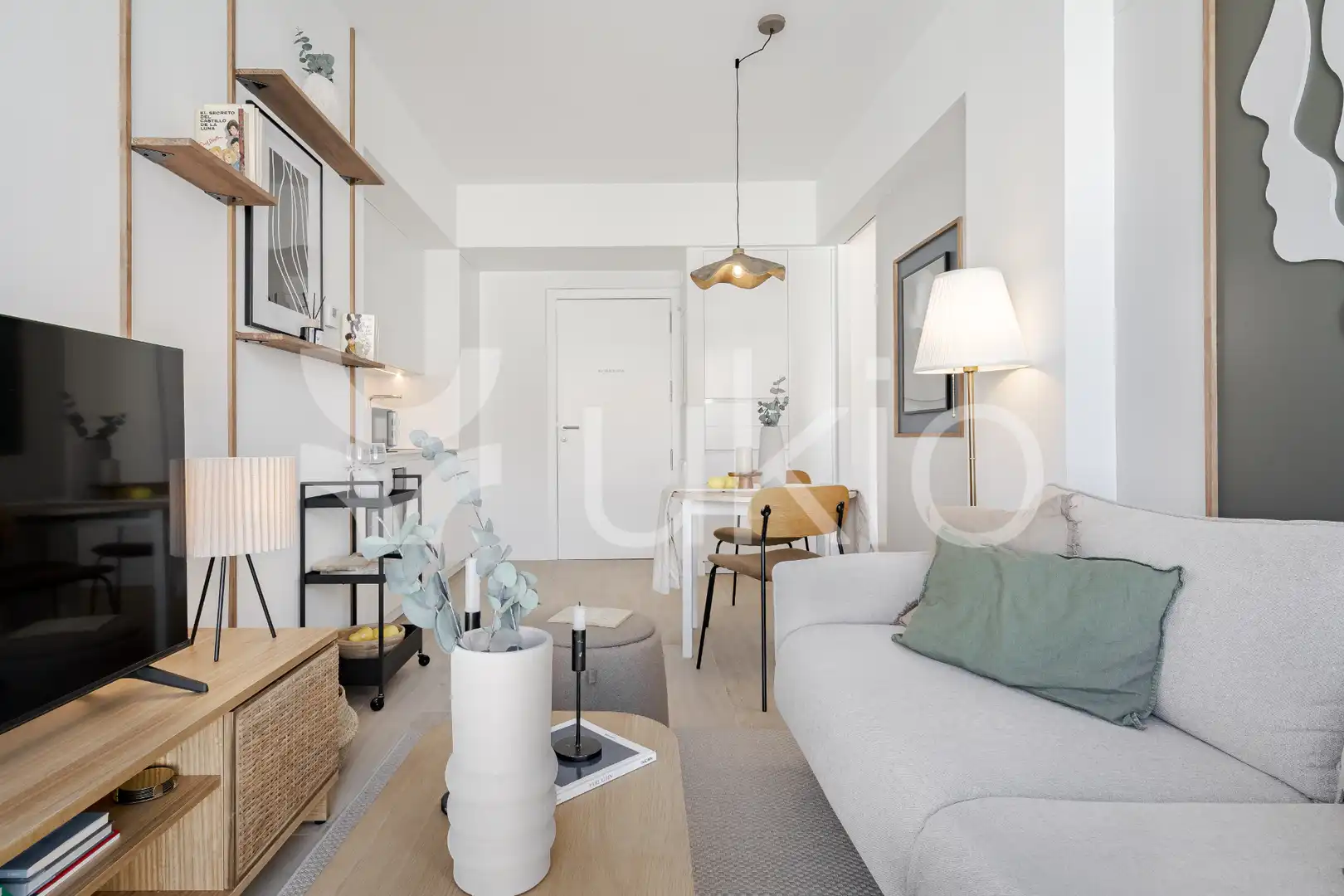 Sala d'estar de Apartament de lloguer en Madrid amb Aire condicionat, Calefacció i Moblat