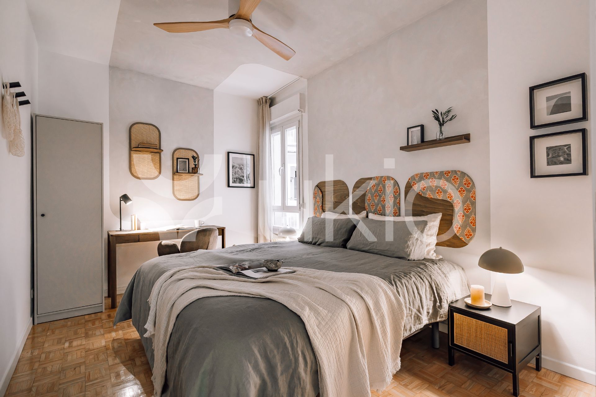 Bedroom of Apartment to rent in  Madrid Capital  with Air Conditioner, Heating and Furnished