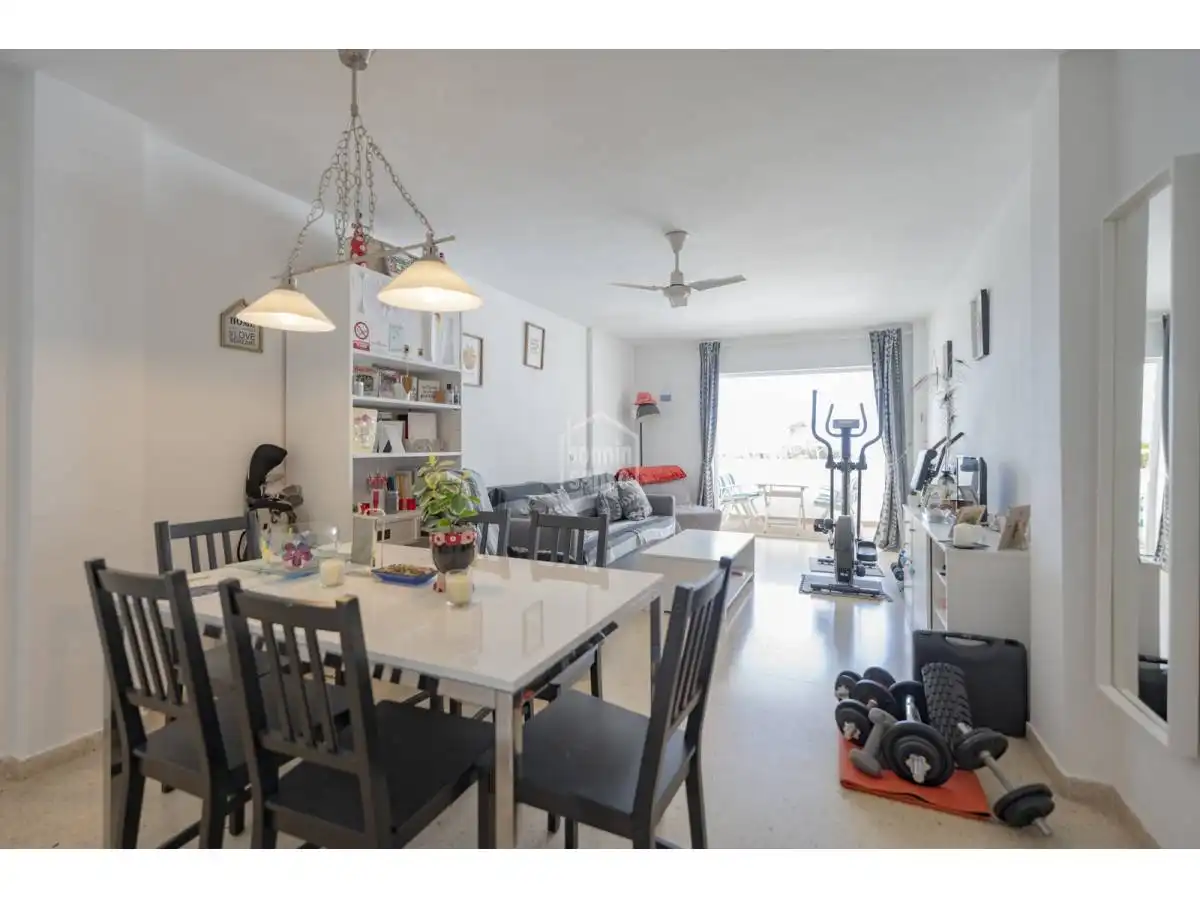 Sala d'estar de Apartament en venda en Es Migjorn Gran amb Terrassa i Moblat