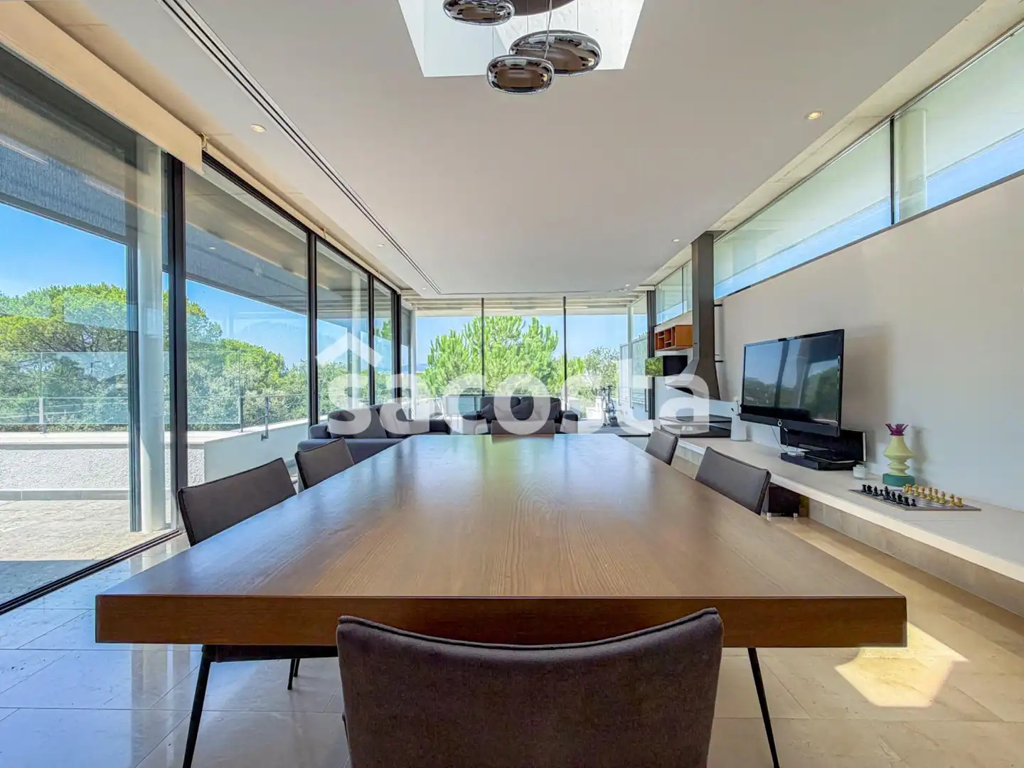 Comedor de Casa o chalet en venta en Caldes de Malavella con Aire acondicionado, Calefacción y Jardín privado