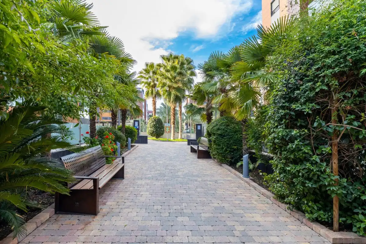 Terrace of Flat for rent in Granada  with Heating, Private garden and Storage room