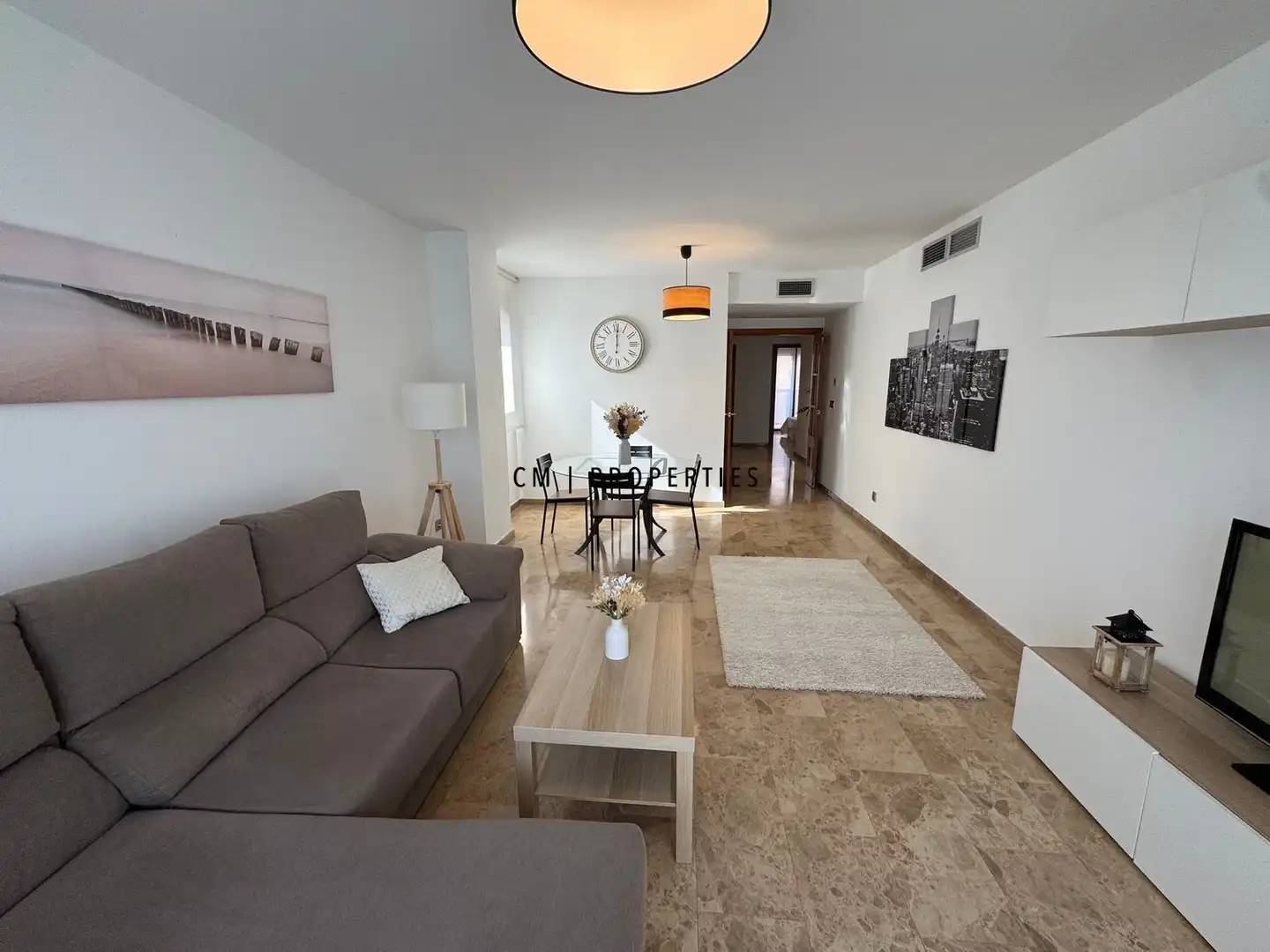 Wohnzimmer von Wohnung zur Miete in Valencia mit Klimaanlage, Heizung und Terrasse