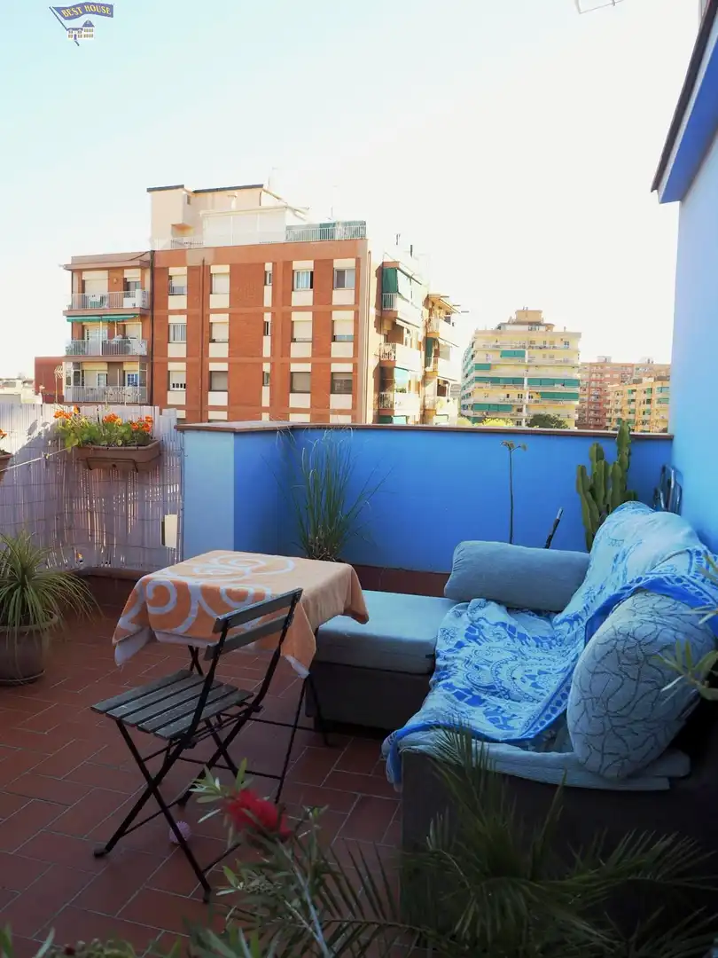 Terrasse von Wohnung zum Verkauf in Badalona mit Klimaanlage, Heizung und Parkett