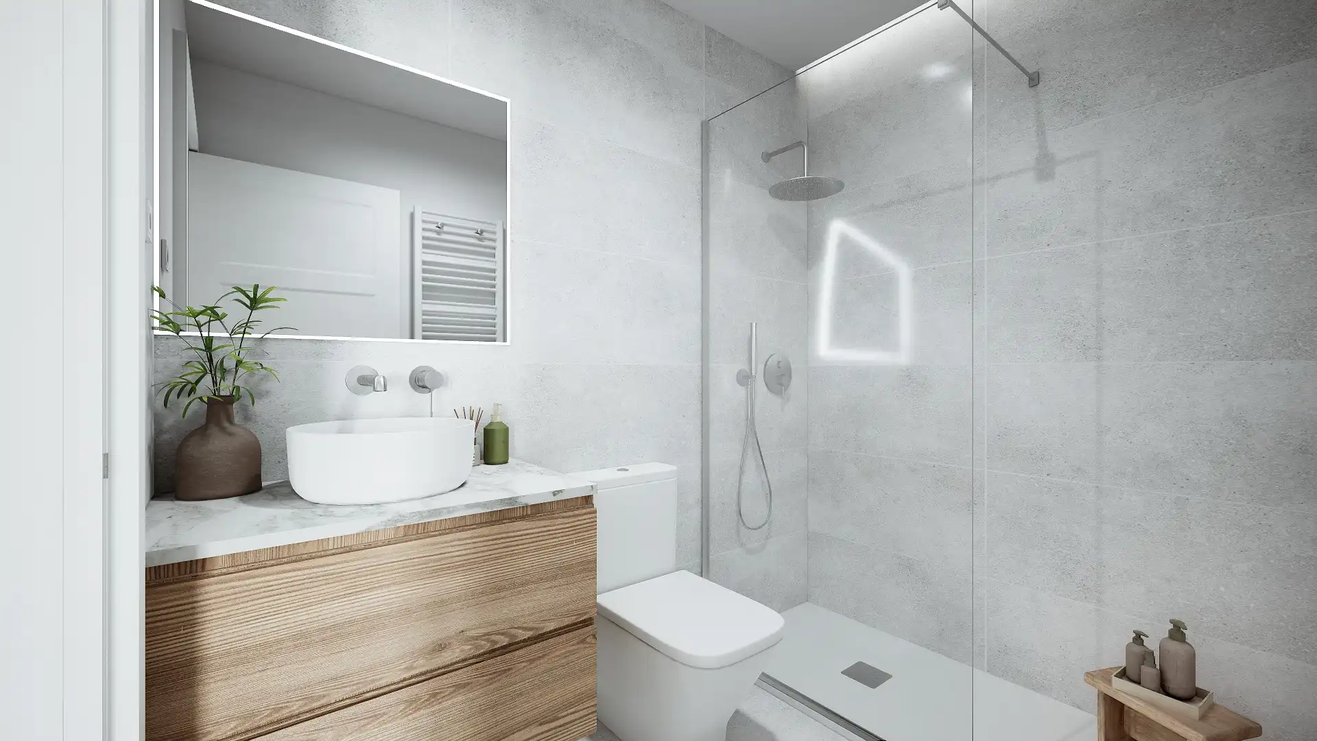 Badezimmer von Dachboden zum Verkauf in Bilbao  mit Terrasse