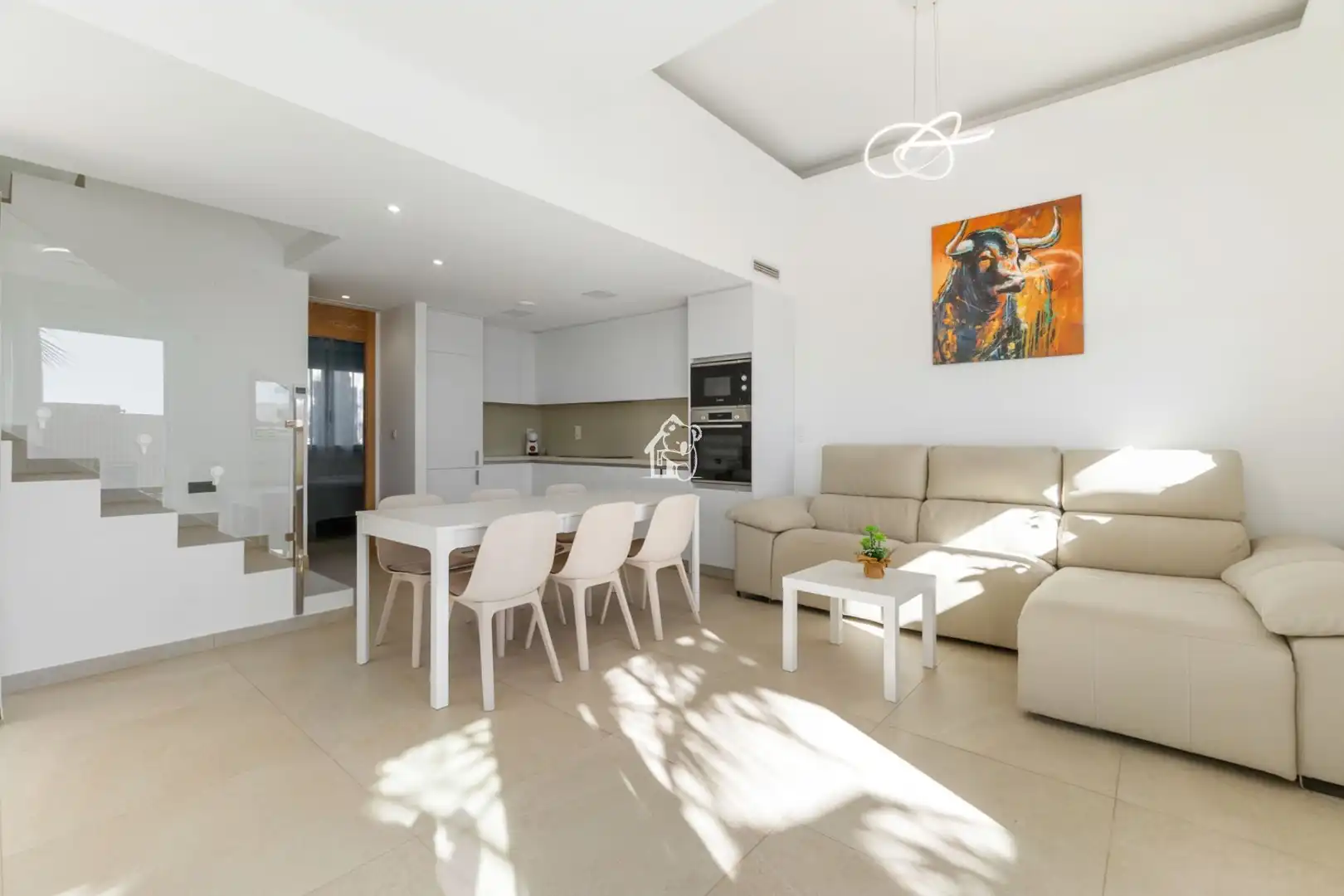 Sala de estar de Casa o chalet de alquiler en Guardamar del Segura con Aire acondicionado, Jardín privado y Terraza