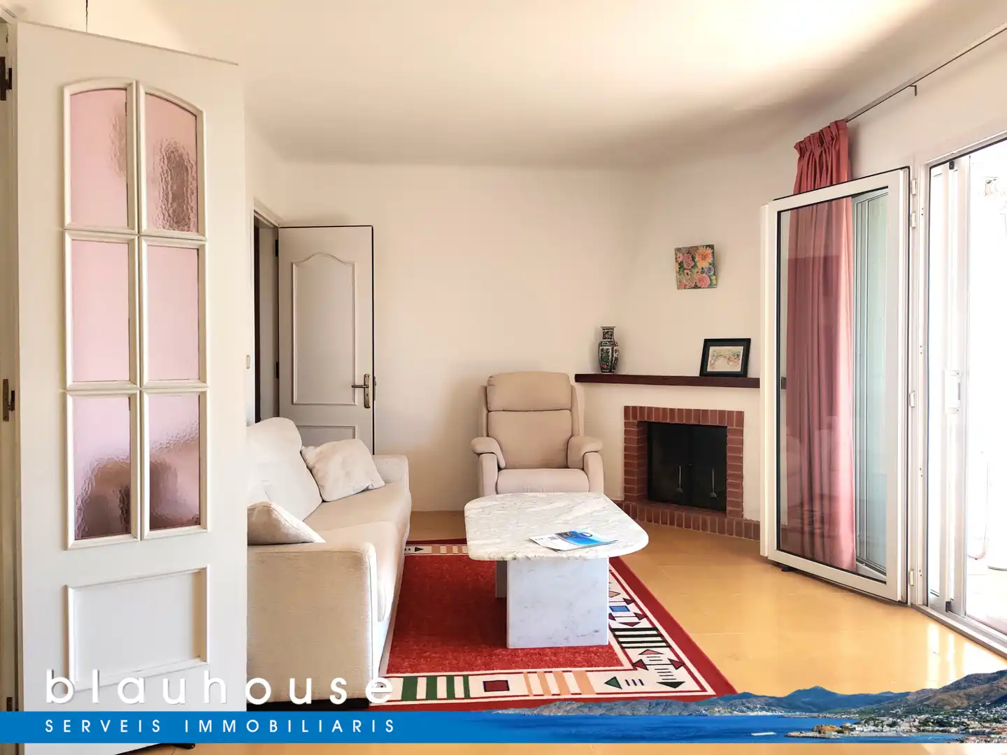 Wohnzimmer von Haus oder Chalet zum Verkauf in Llançà mit Klimaanlage, Privatgarten und Terrasse