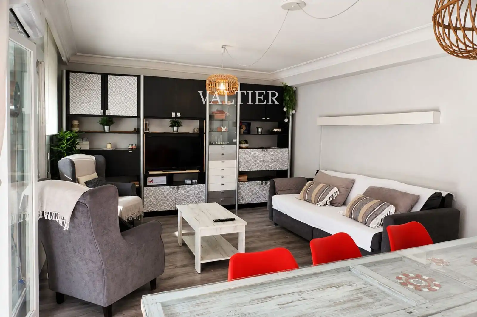 Sala de estar de Piso de alquiler en Madrid con Aire acondicionado, Terraza y Amueblado