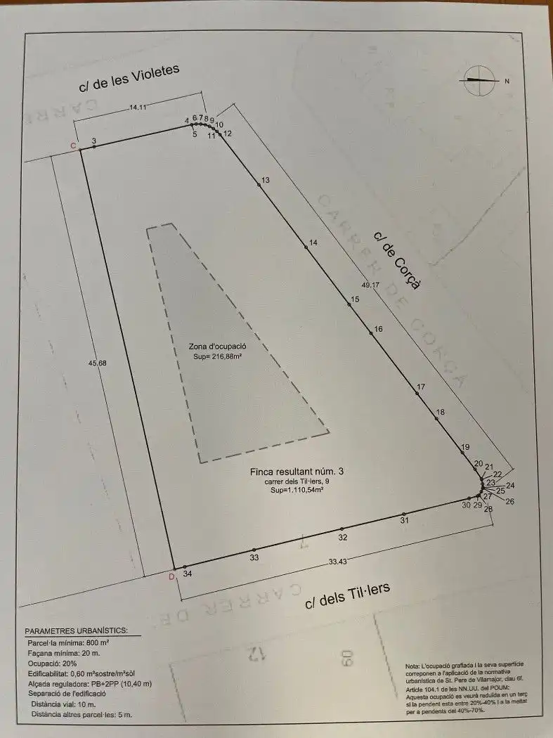 Residential land for sale in Sant Pere de Vilamajor, imagen 2