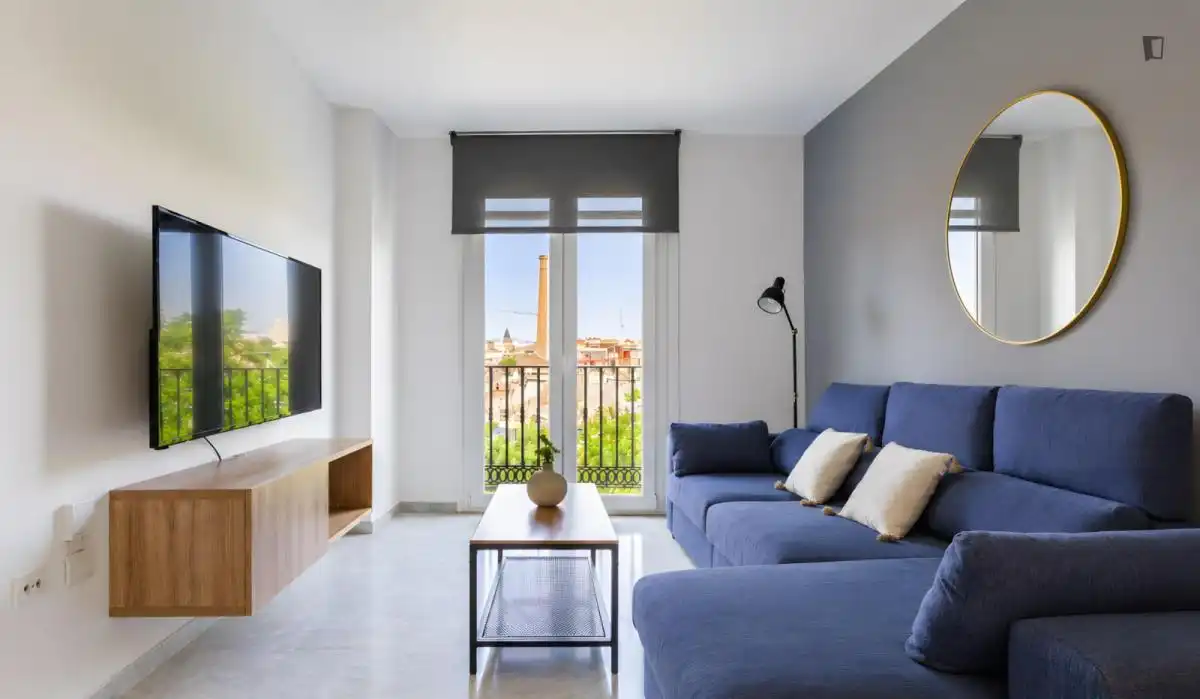 Wohnzimmer von Wohnungen zur Miete in Málaga mit Klimaanlage, Heizung und Möbliert