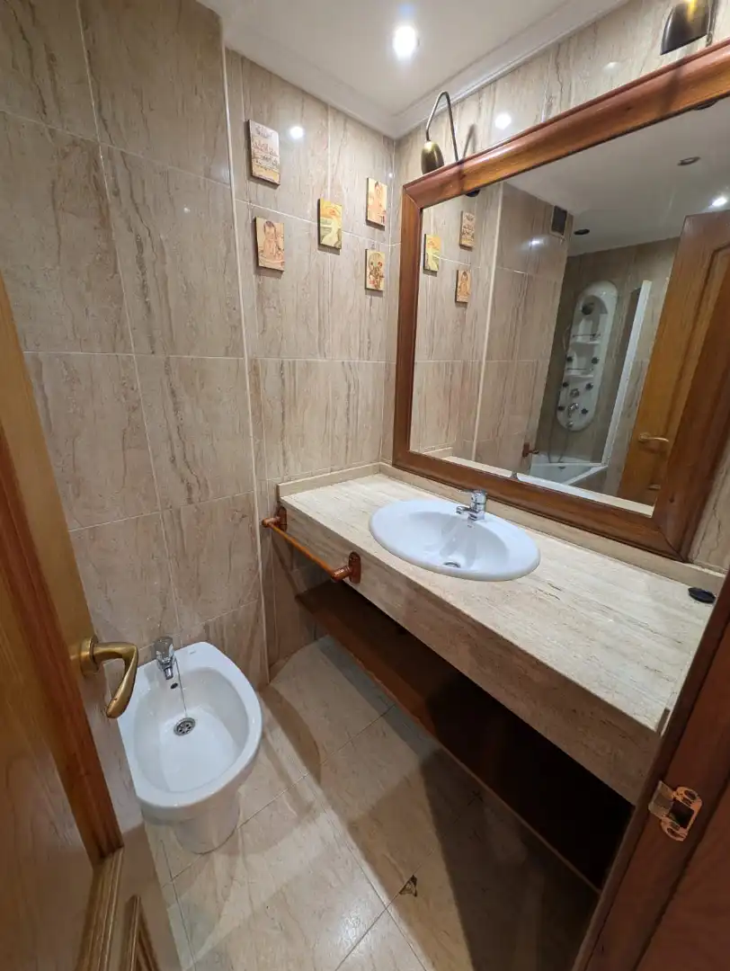Bathroom of Flat for sale in Gijón   with Heating, Private garden and Parquet flooring