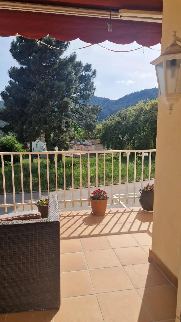 Terrassa de Casa adosada en venda en Santa Coloma de Farners amb Calefacció, Jardí privat i Parquet