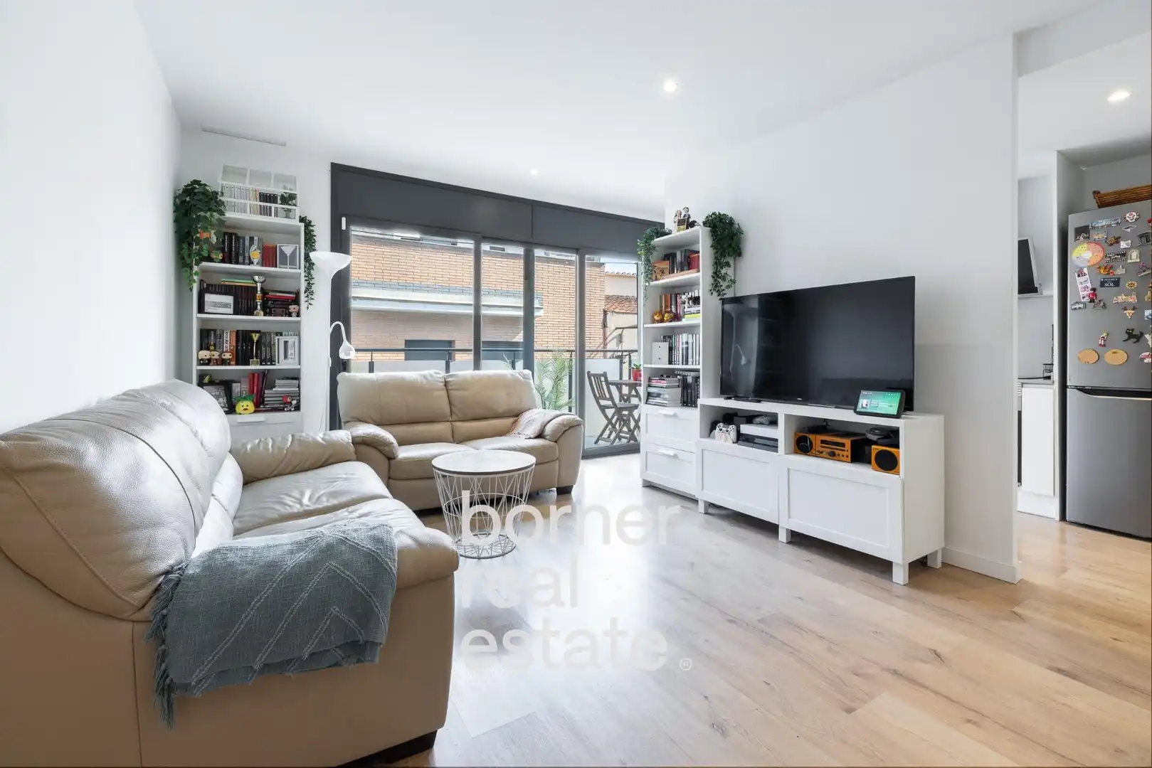 Living room of Flat for sale in Terrassa  with Air Conditioner, Heating and Parquet flooring