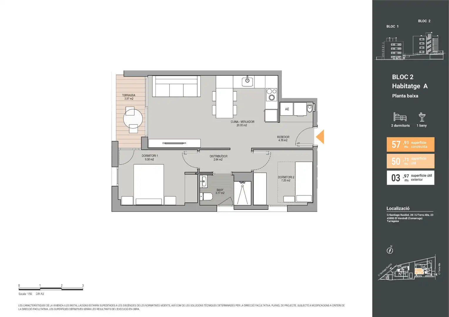 Appartement neuf avec terrasse à vendre à Carrer Santiago Rusiñol 38, imagen 6