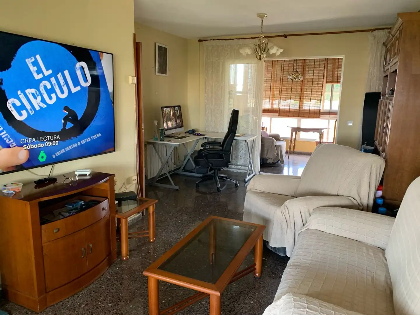 Sala de estar de Piso en venta en Alicante / Alacant con Terraza, Amueblado y Balcón