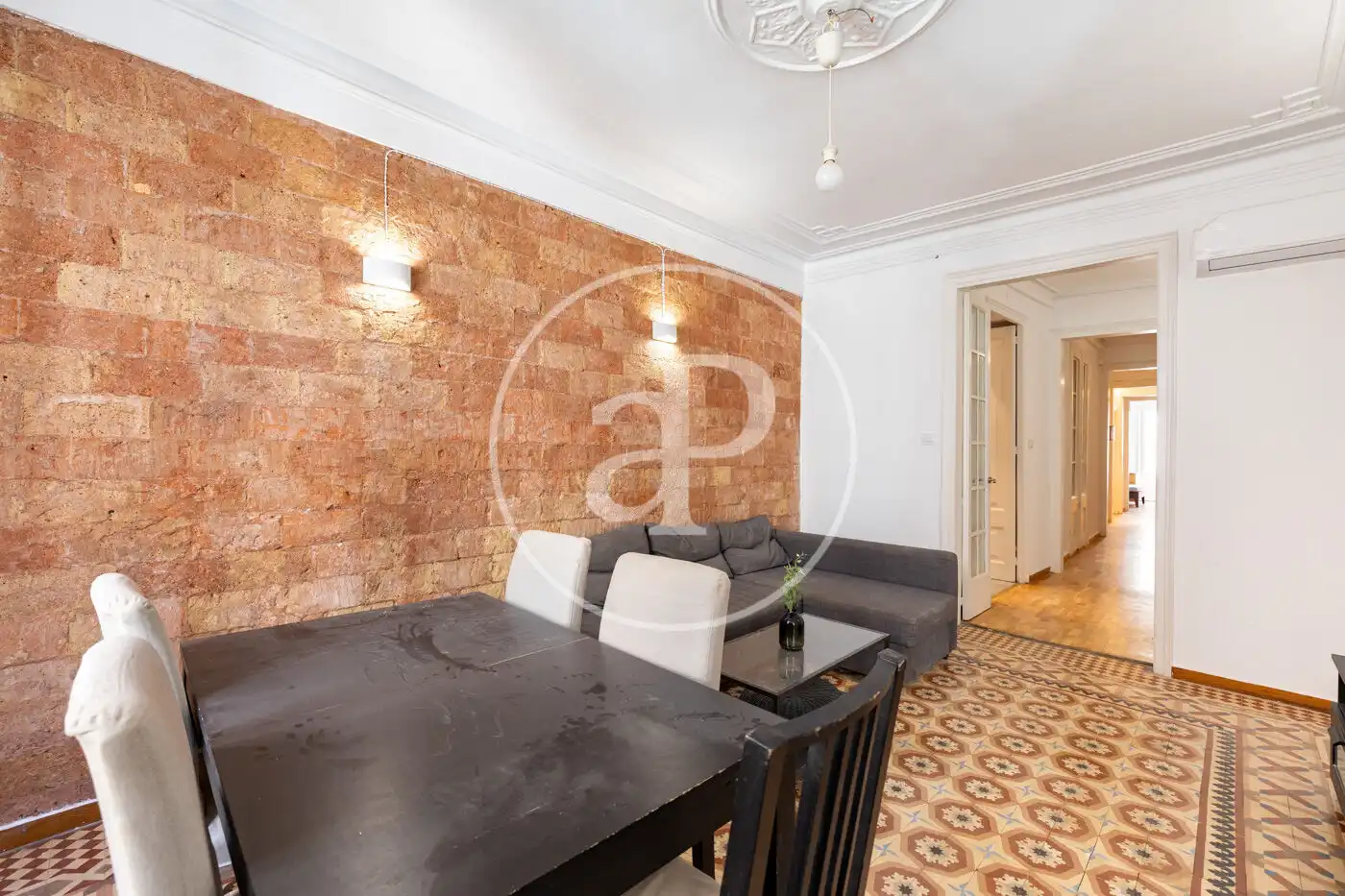 Wohnzimmer von Wohnung zur Miete in Barcelona mit Klimaanlage, Heizung und Möbliert
