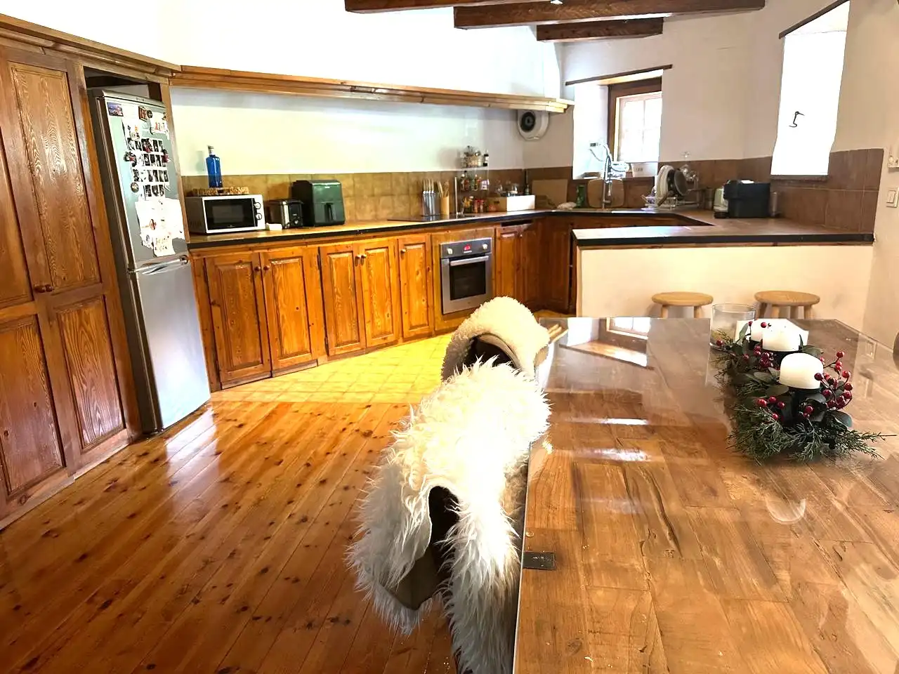 Cocina de Planta baja de alquiler en Ordino con Calefacción y Jardín privado