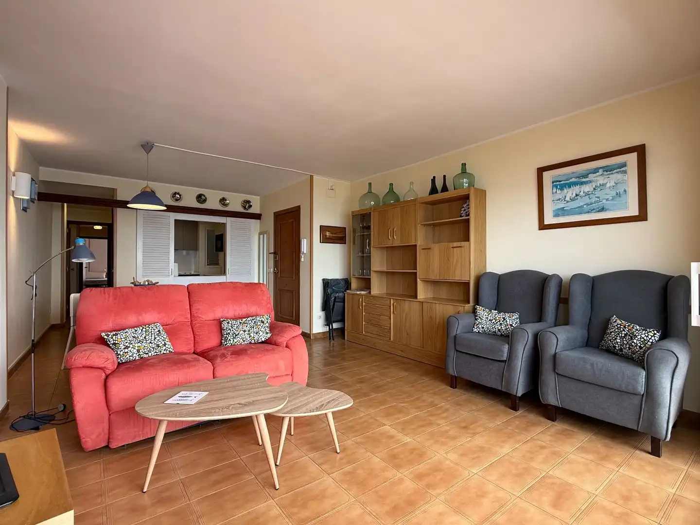 Sala de estar de Apartamento de alquiler en Calonge i Sant Antoni con Terraza y Amueblado
