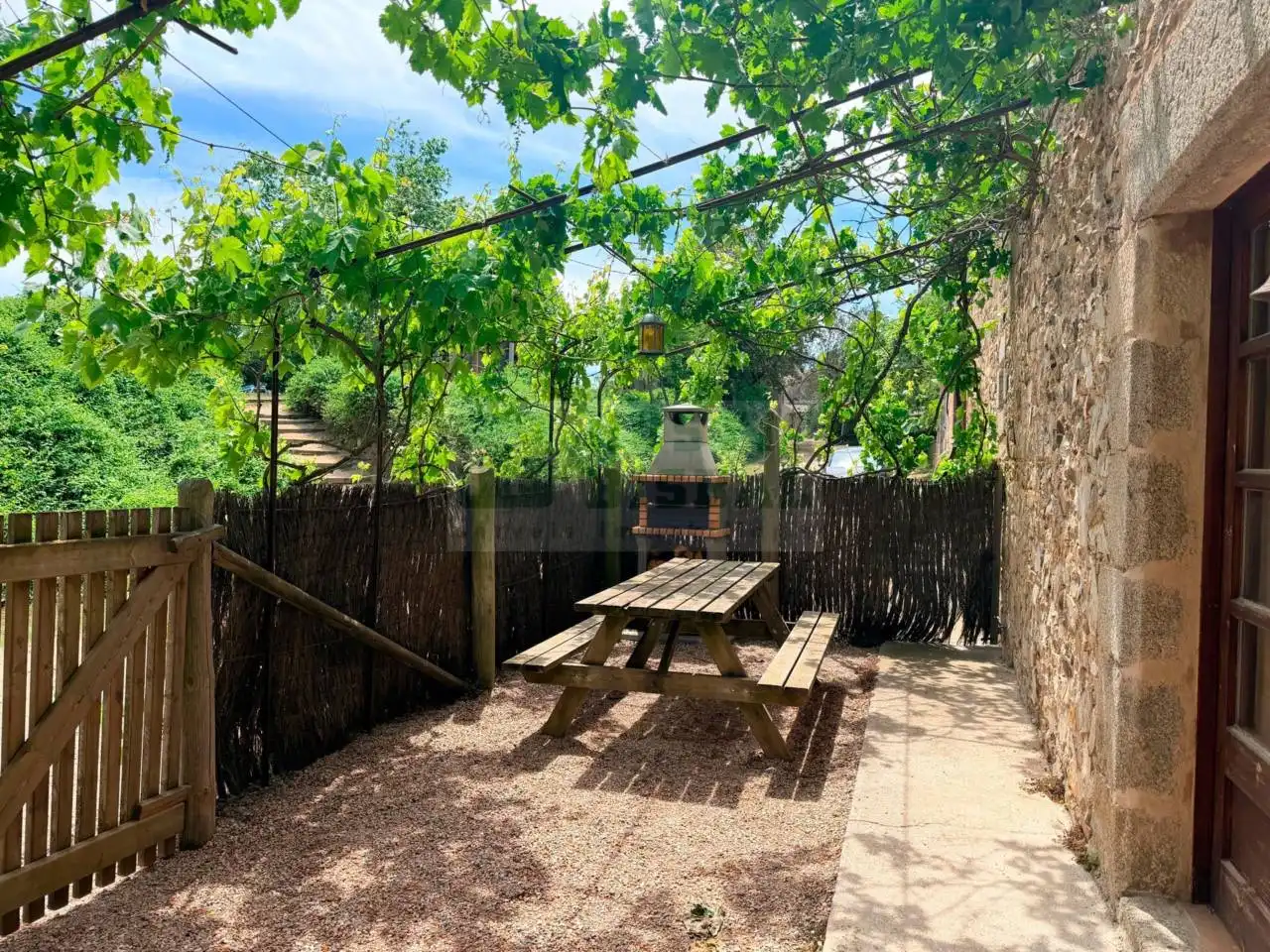Terraza de Finca rústica de alquiler en Llagostera con Calefacción, Amueblado y Piscina comunitaria