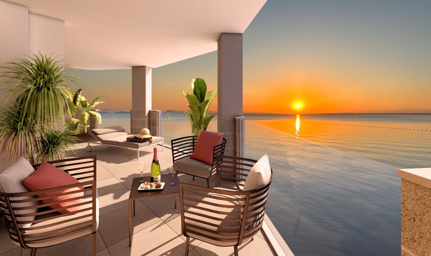 Terrassa de Apartament en venda en La Manga del Mar Menor amb Aire condicionat, Calefacció i Terrassa