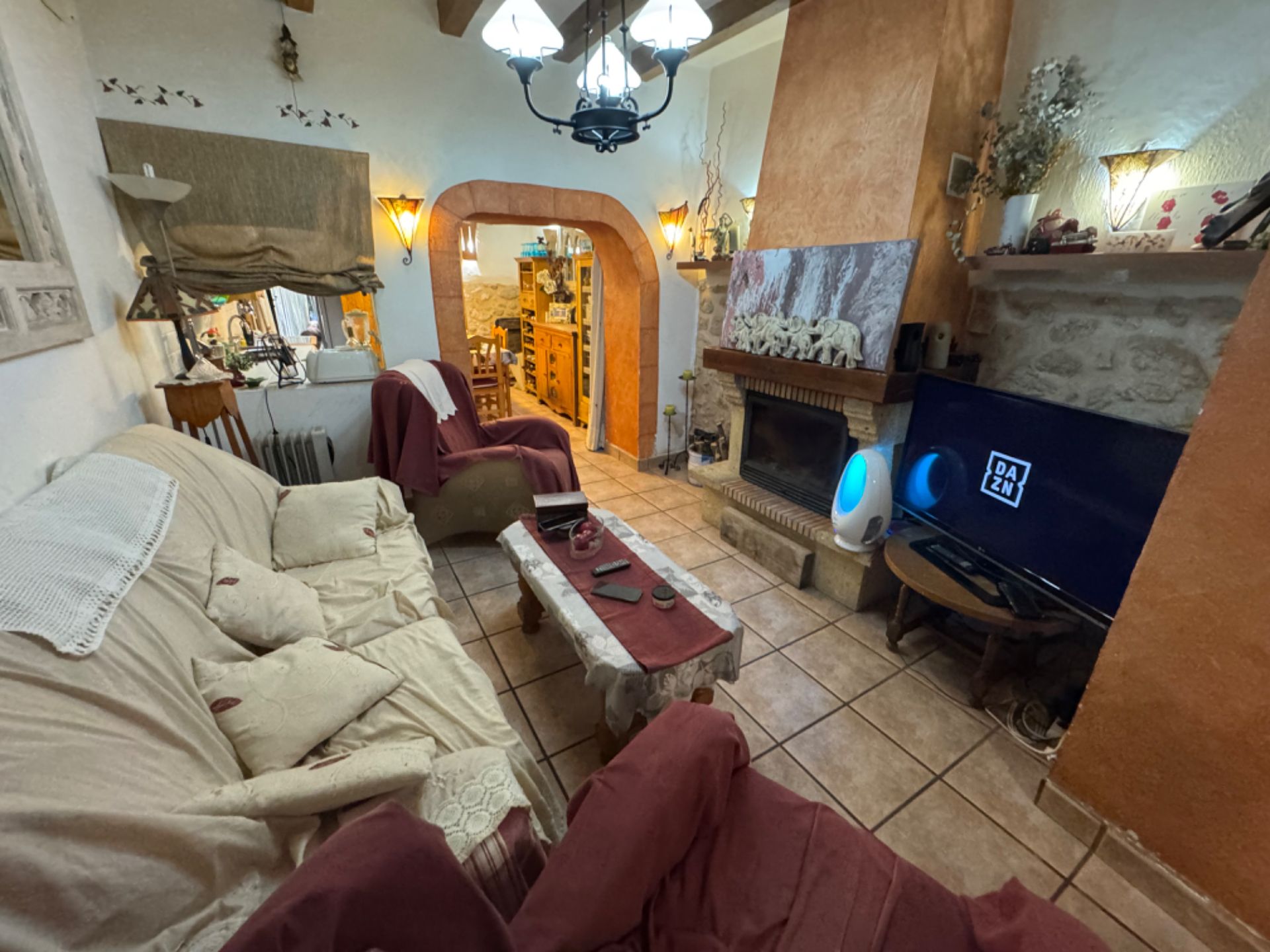 Sala d'estar de Casa o xalet en venda en Beneixama amb Aire condicionat, Jardí privat i Moblat