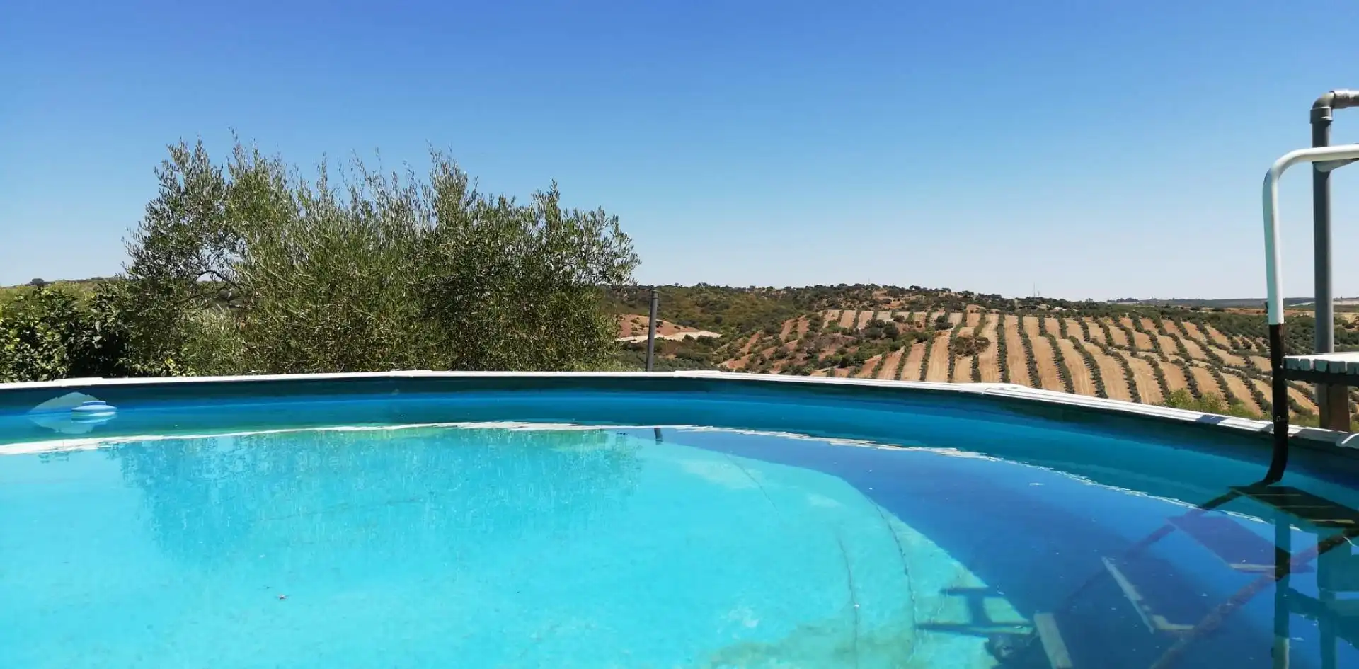 Piscina de Casa o xalet en venda en Villanueva del Río y Minas amb Jardí privat, Terrassa i Traster