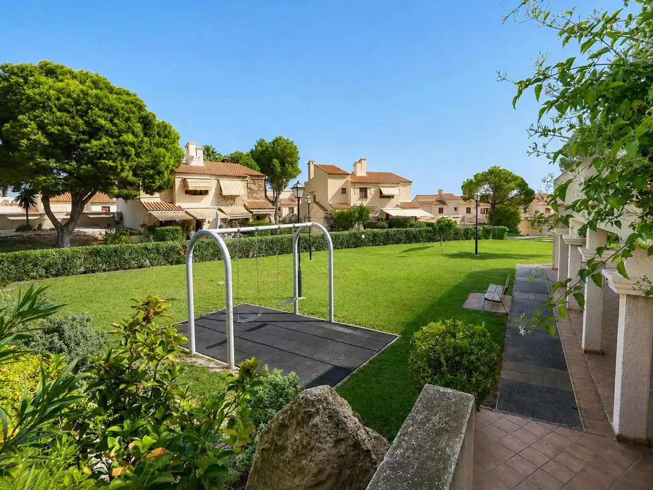 Garden of Detached homes for sale in Santa Pola  with Air Conditioner, Private garden and Parquet flooring