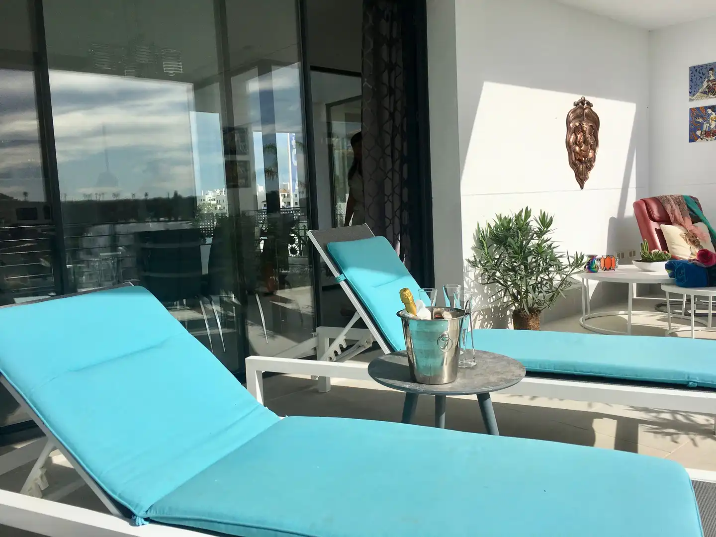 Terrace of Houses for rent in Estepona  with Air Conditioner, Private garden and Swimming Pool