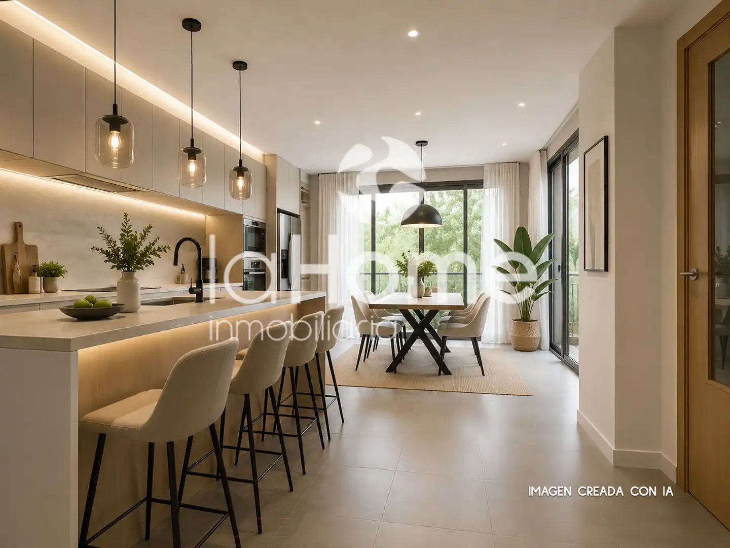 Cocina de Casa adosada en venta en La Pobla de Vallbona con Aire acondicionado, Calefacción y Jardín privado