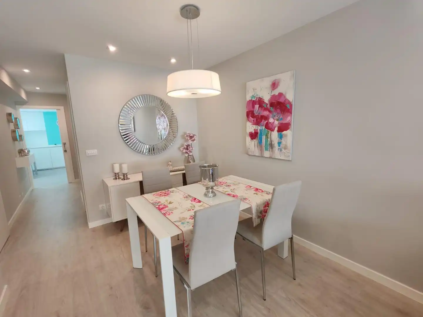Dining room of Flat for rent in Vigo   with Heating, Terrace and Storage room