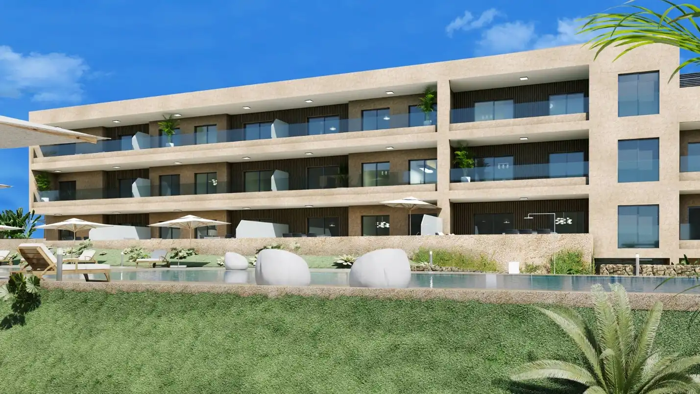 Außenansicht von Wohnung zum Verkauf in Granadilla de Abona mit Klimaanlage, Privatgarten und Terrasse