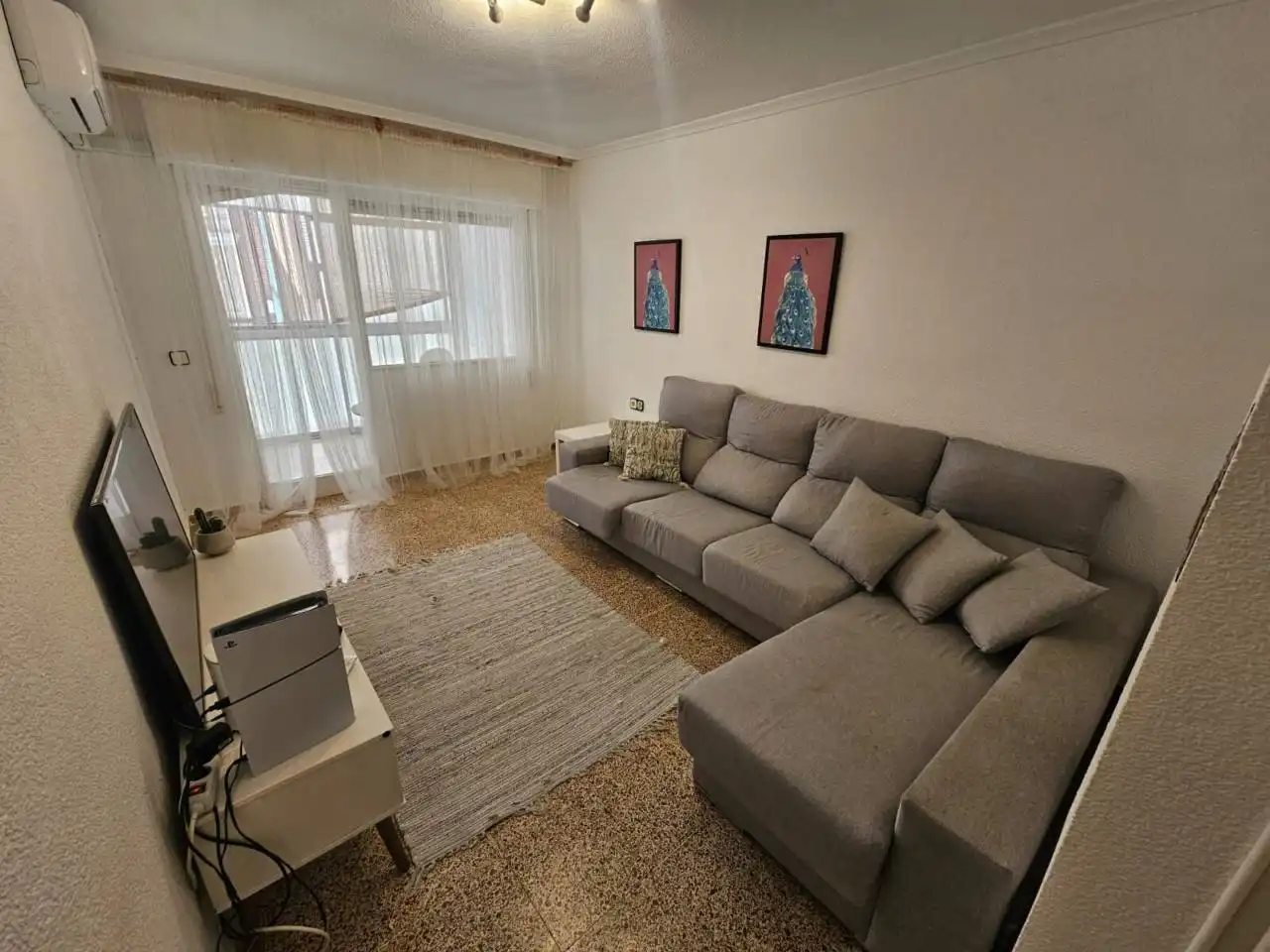 Wohnzimmer von Wohnung zum Verkauf in Alicante / Alacant mit Klimaanlage, Möbliert und Balkon