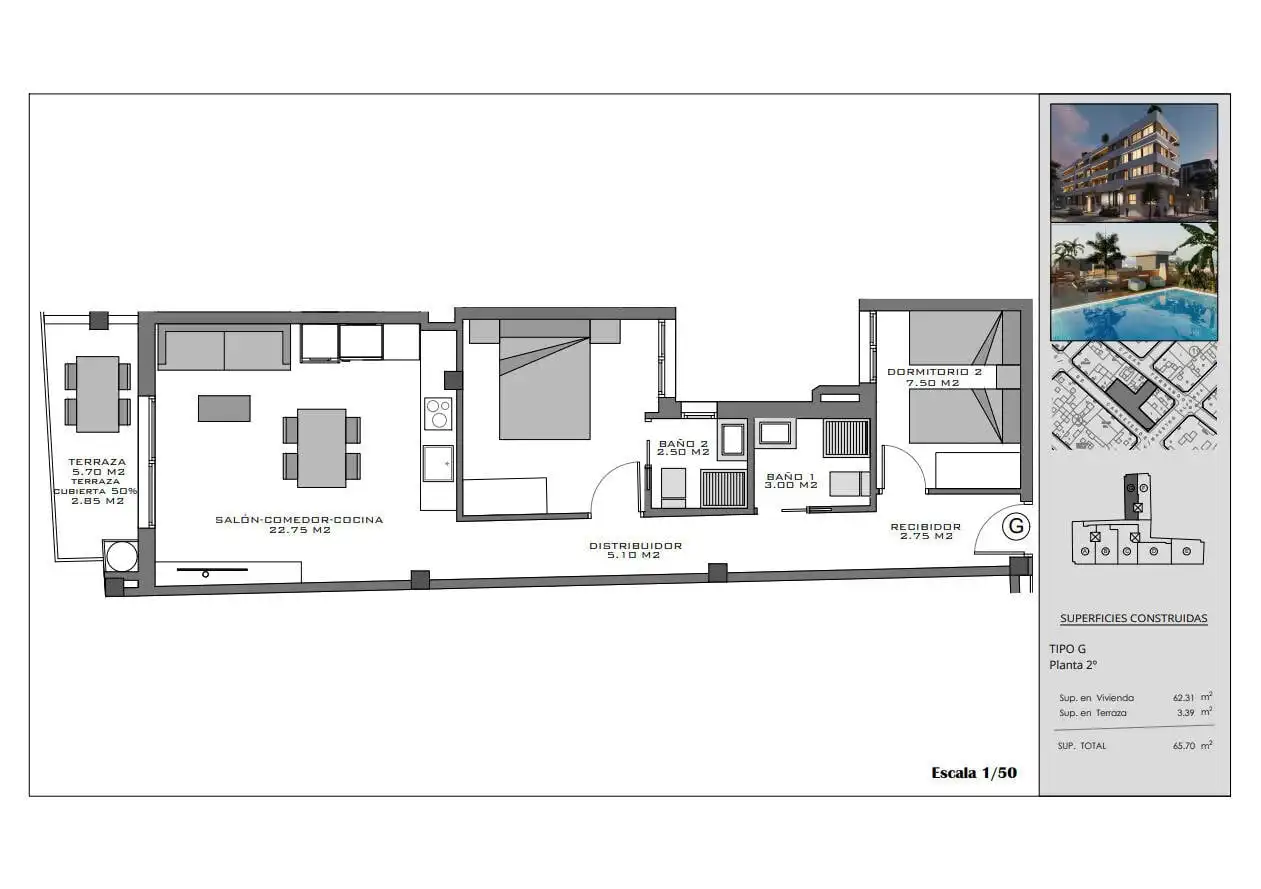 Apartamento con terraza en venta en Santa Pola ciudad, imagen 15