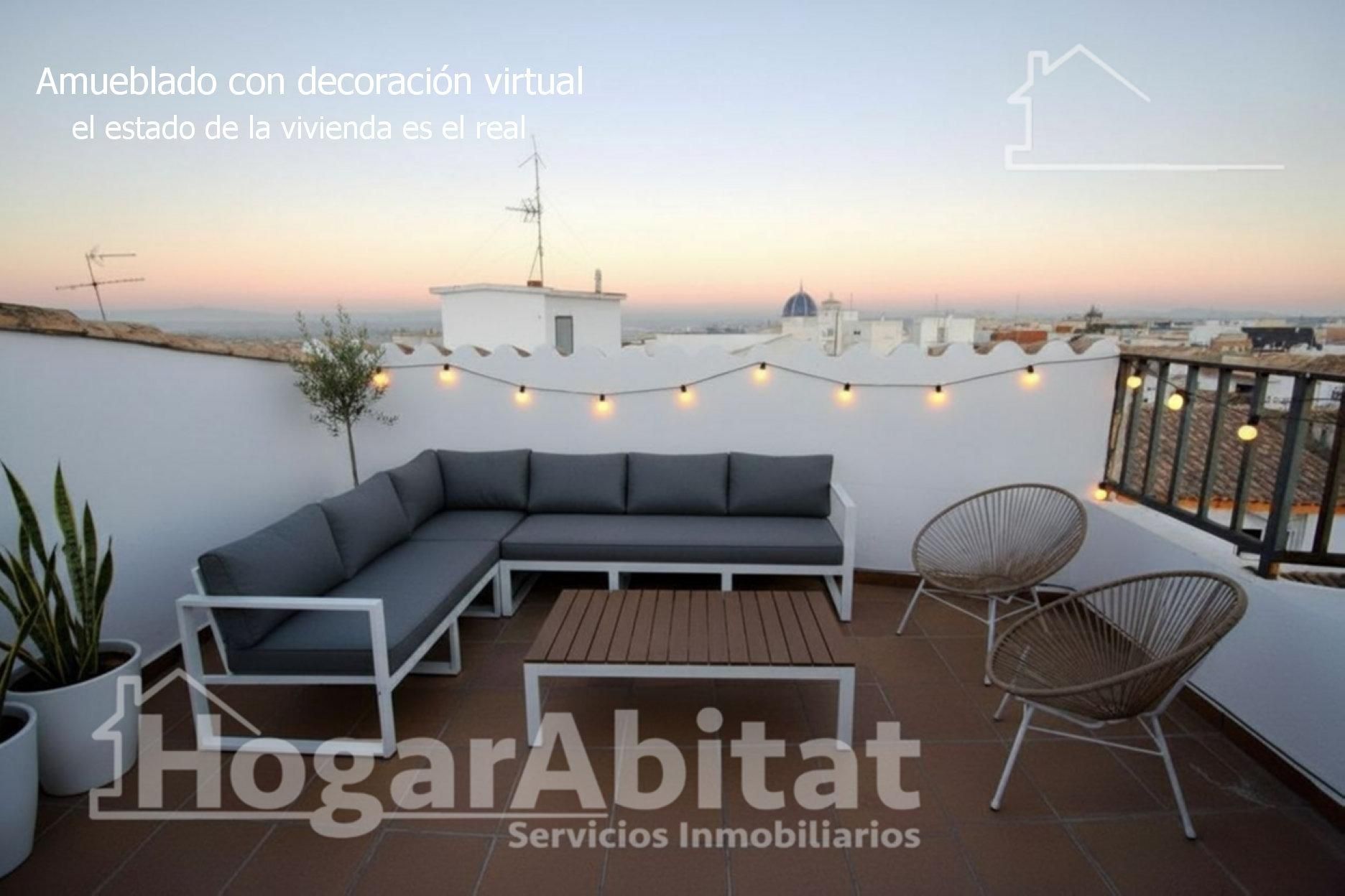 Terrace of Single-family semi-detached for sale in Chiva  with Air Conditioner, Heating and Parquet flooring