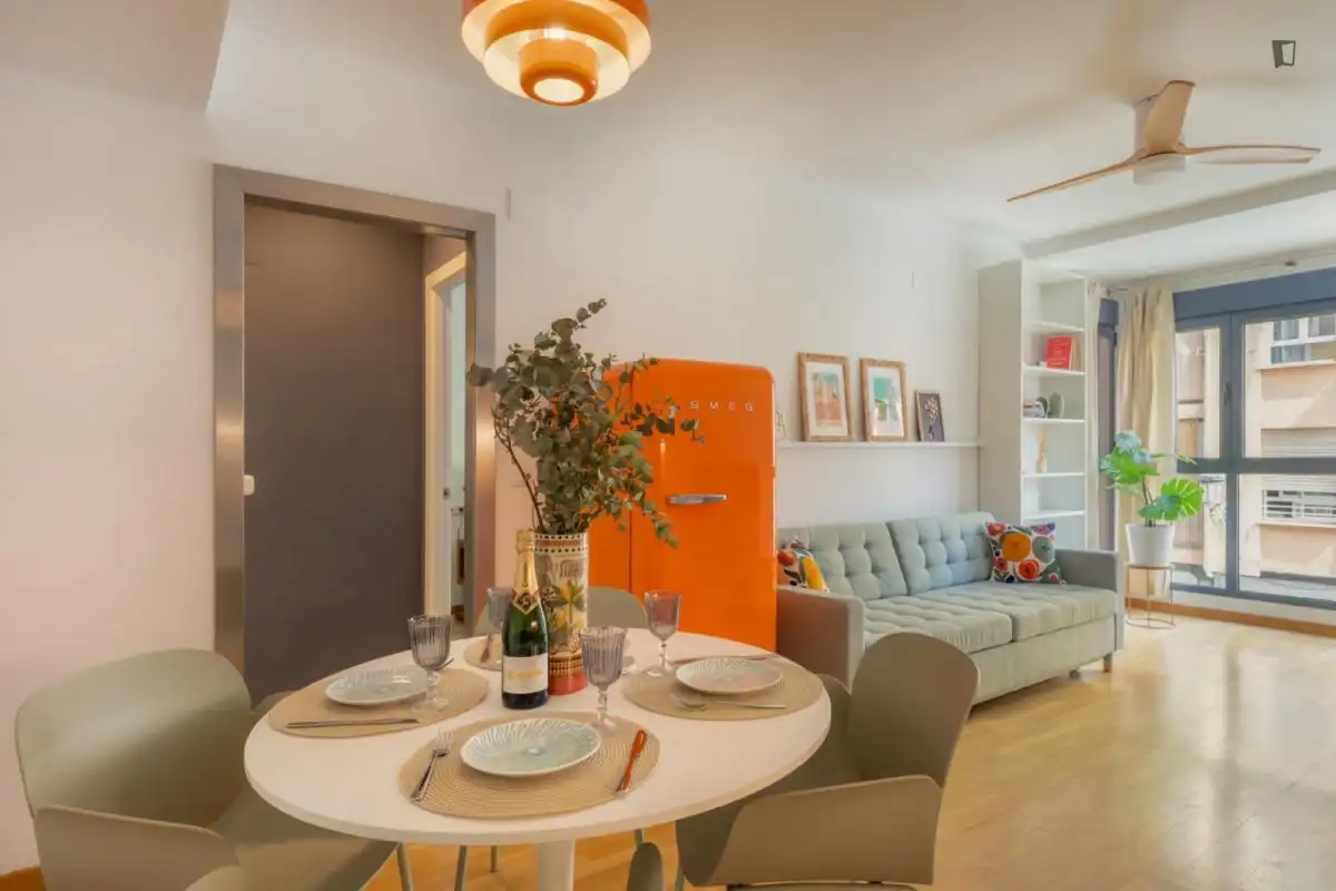 Dining room of Apartments for rent in  Valencia Capital  with Air Conditioner, Furnished and Oven