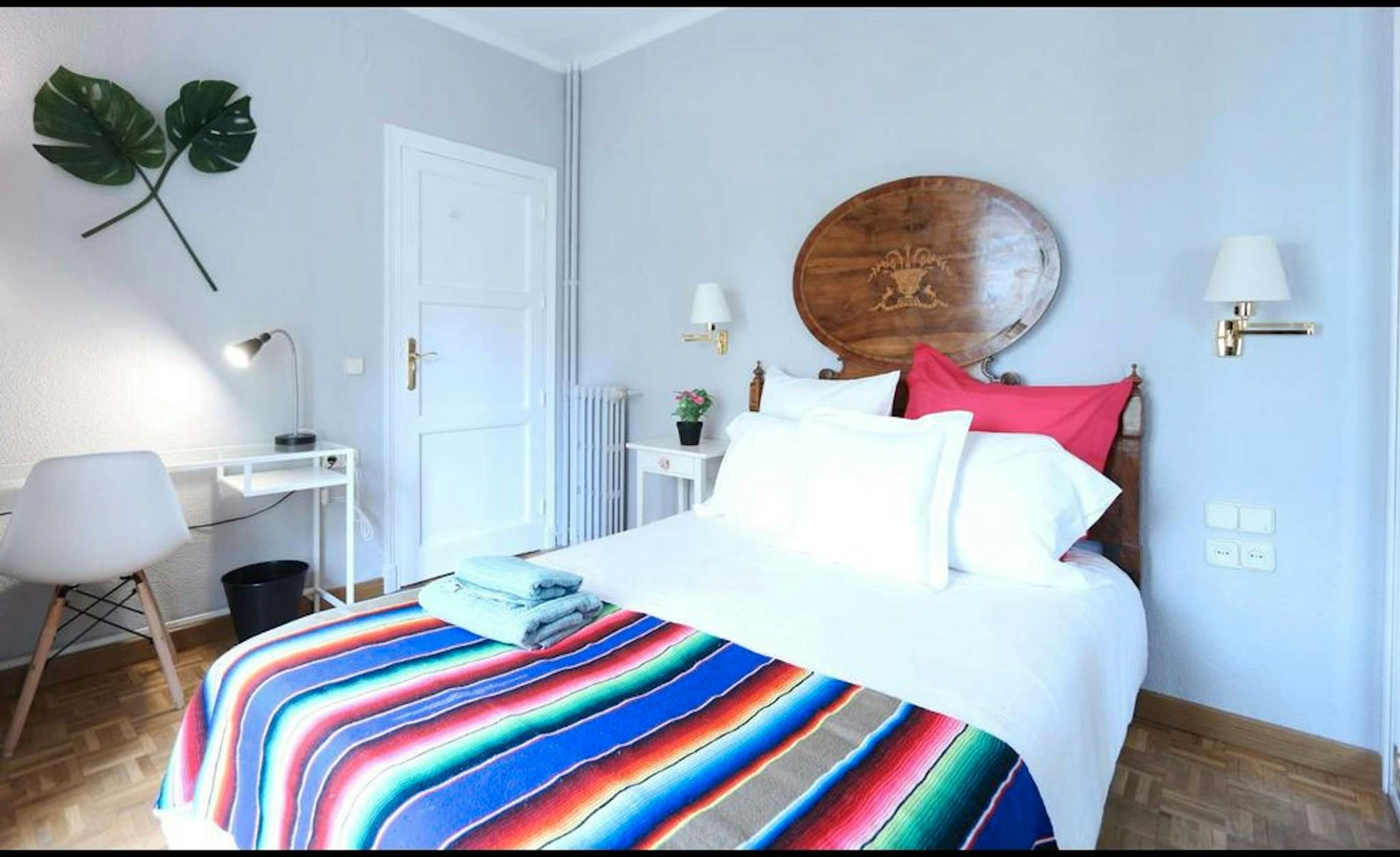 Bedroom of Flat for rent in  Madrid Capital  with Heating, Furnished and Washing machine
