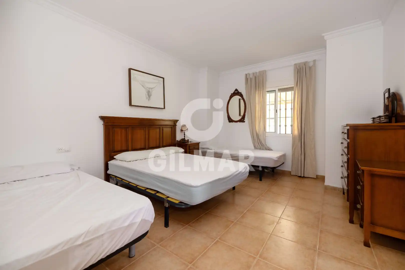 Dormitori de Casa o xalet de lloguer en El Puerto de Santa María amb Aire condicionat, Jardí privat i Piscina