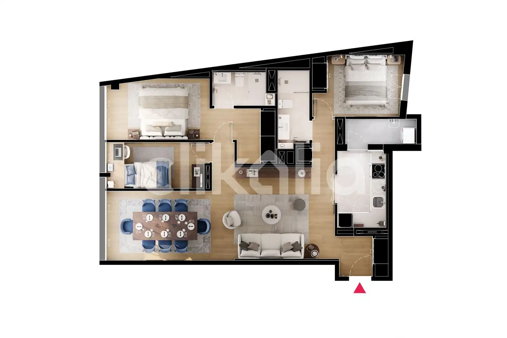 Bedroom of Flat for sale in Madrid  with Air Conditioner and Heating