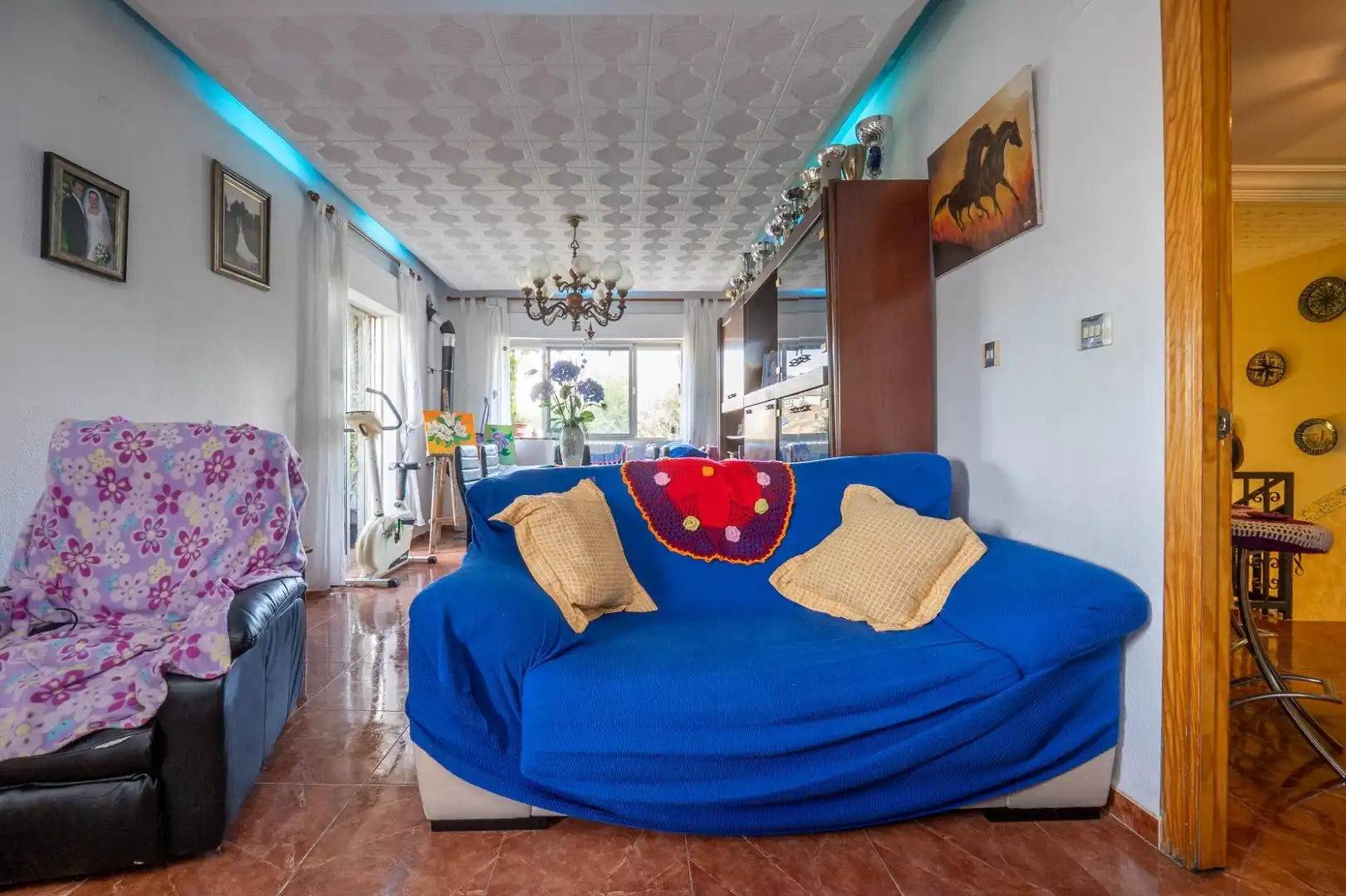 Sala d'estar de Casa o xalet en venda en La Zubia amb Calefacció, Jardí privat i Terrassa