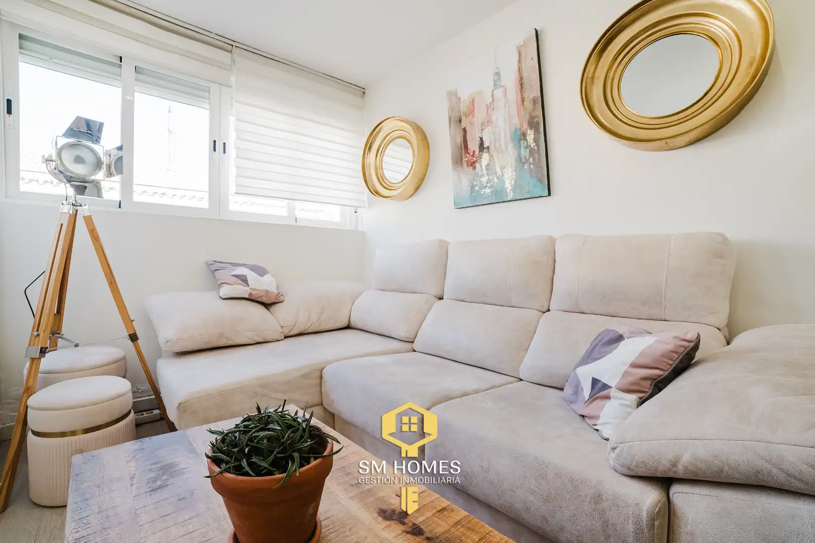 Living room of Flat for sale in Madrid  with Heating, Terrace and Furnished