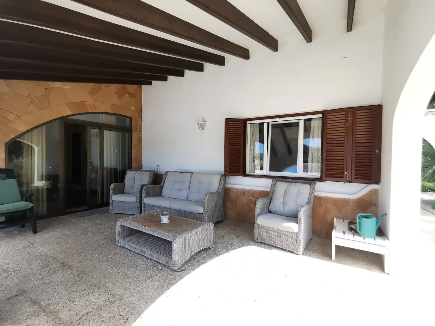 Terrassa de Finca rústica en venda en Sant Lluís amb Aire condicionat, Calefacció i Jardí privat