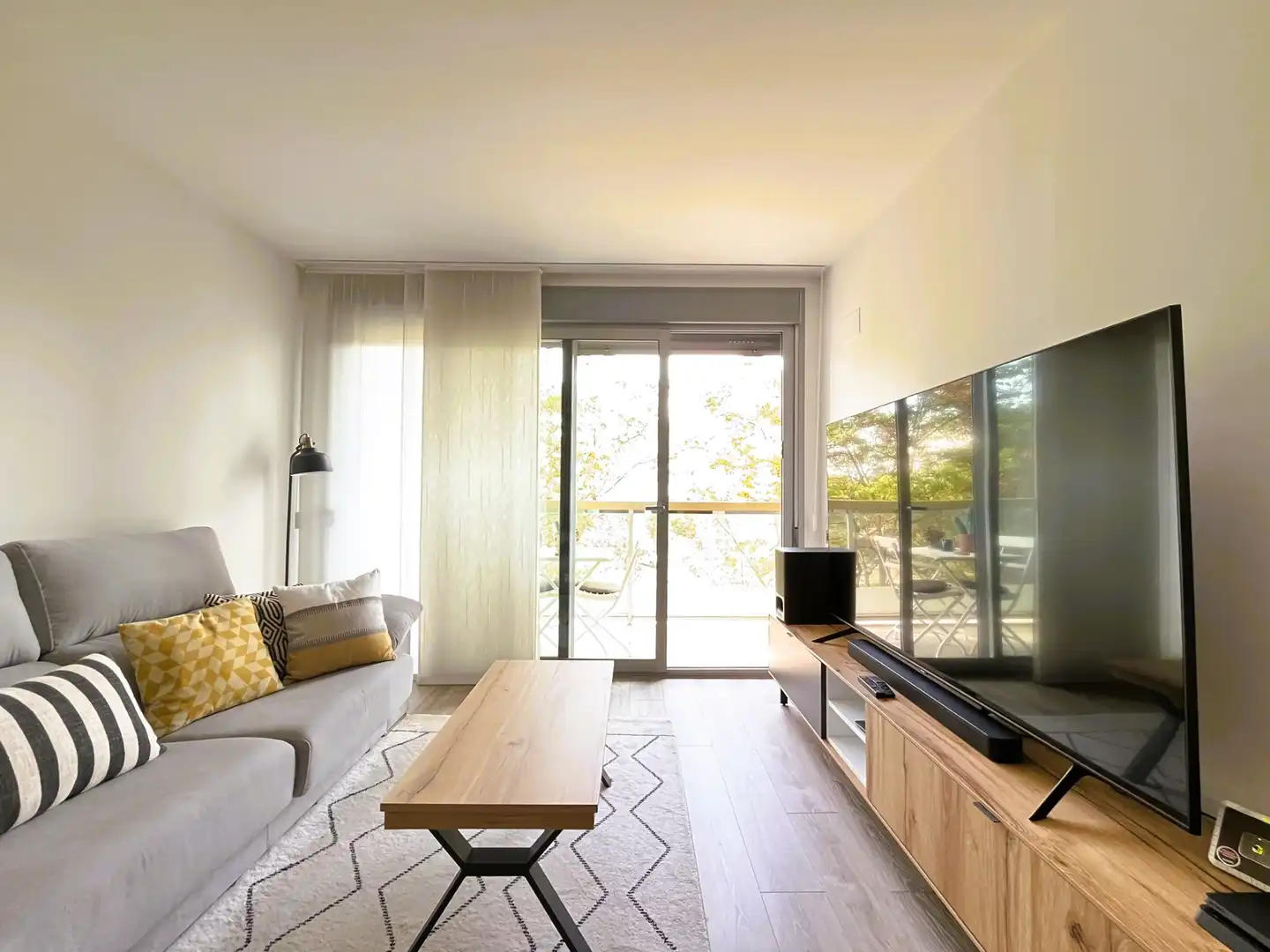Sala de estar de Piso en venta en Mollet del Vallès con Aire acondicionado, Calefacción y Parquet