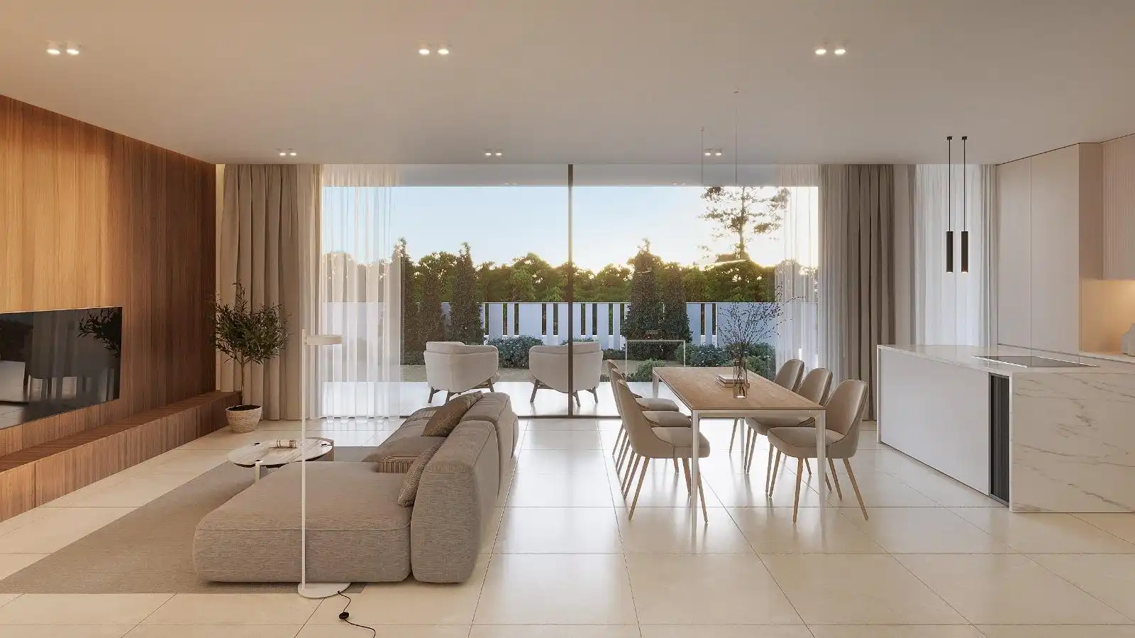 Sala d'estar de Apartament en venda en La Nucia amb Aire condicionat, Jardí privat i Terrassa