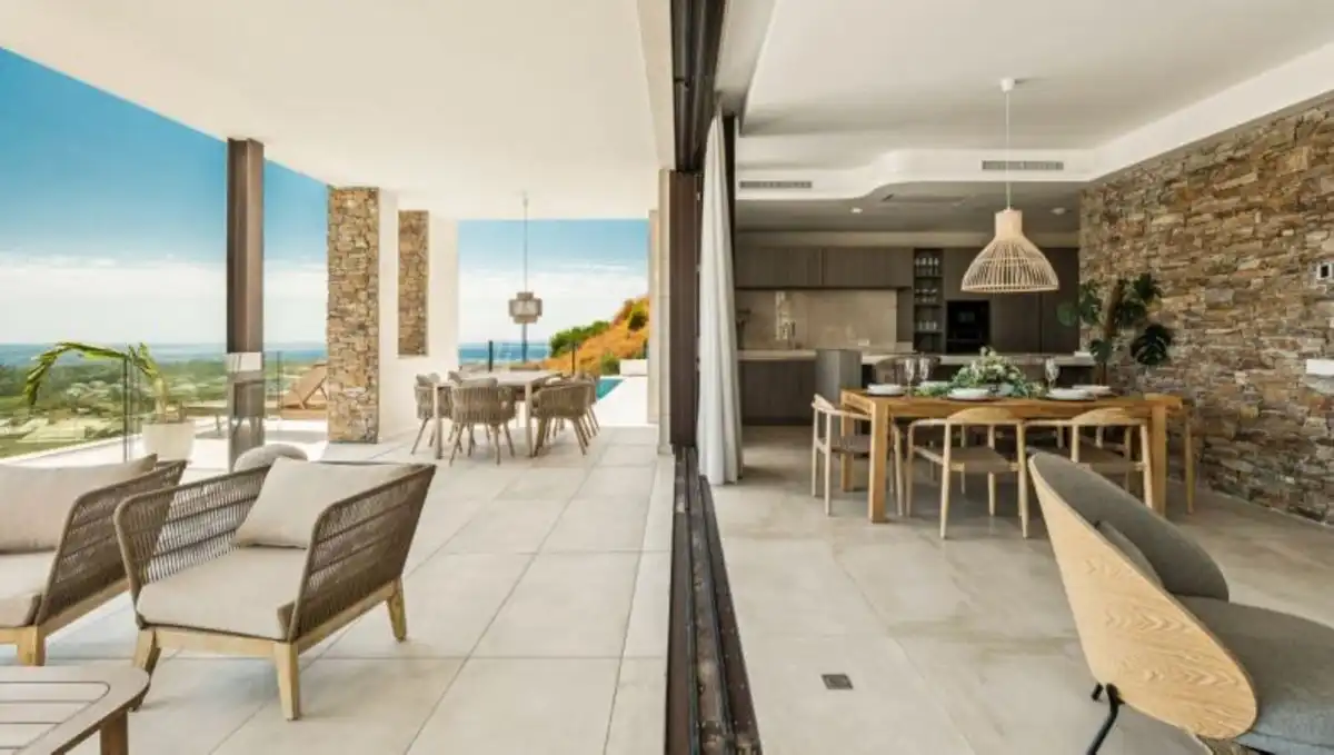 Terraza de Casa adosada en venta en Benahavís con Aire acondicionado, Jardín privado y Terraza