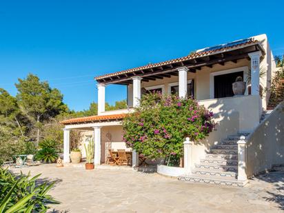 Exterior view of House or chalet for sale in Santa Eulària des Riu  with Air Conditioner and Private garden