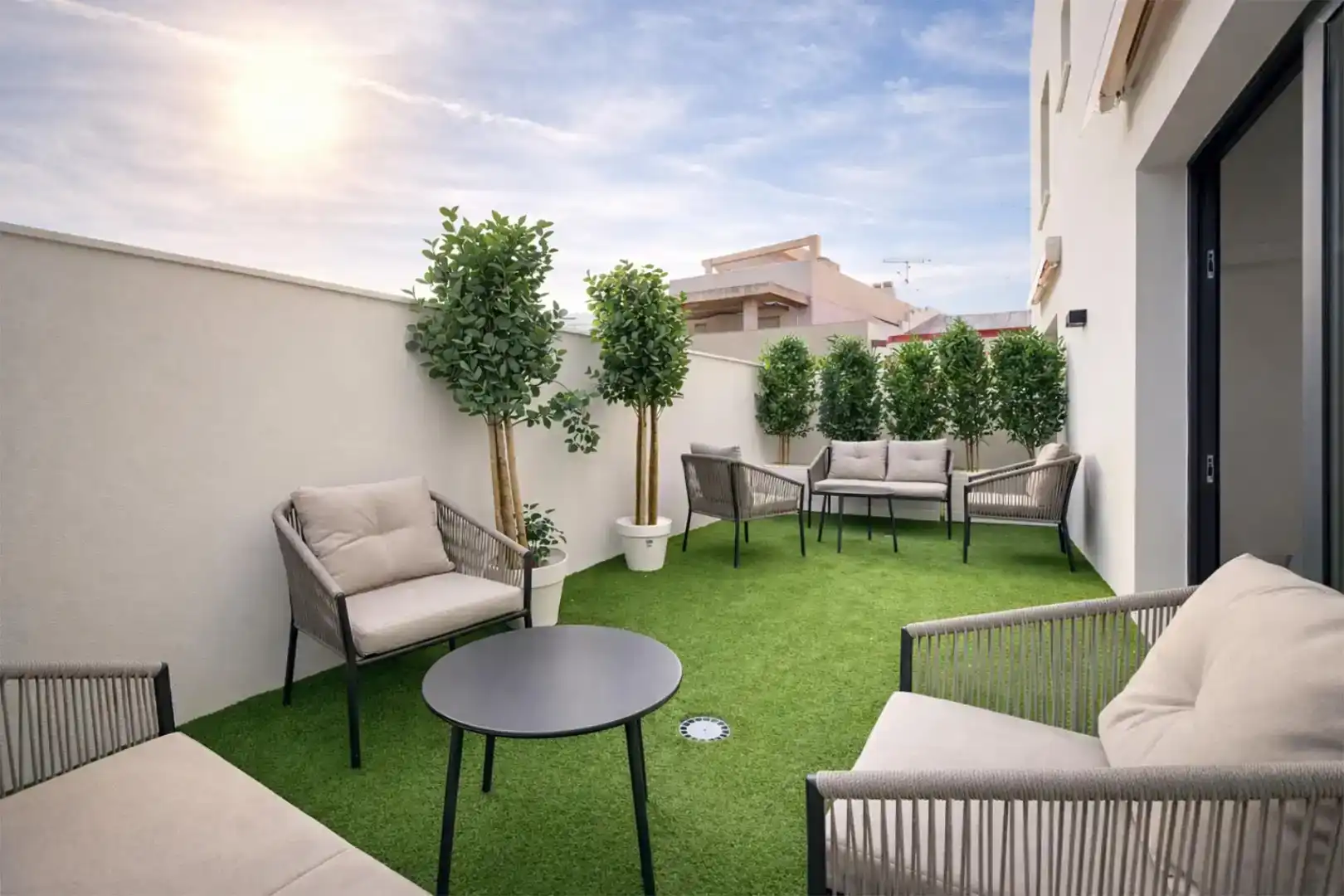 Terrasse von Wohnung zur Miete in San Vicente del Raspeig / Sant Vicent del Raspeig mit Klimaanlage