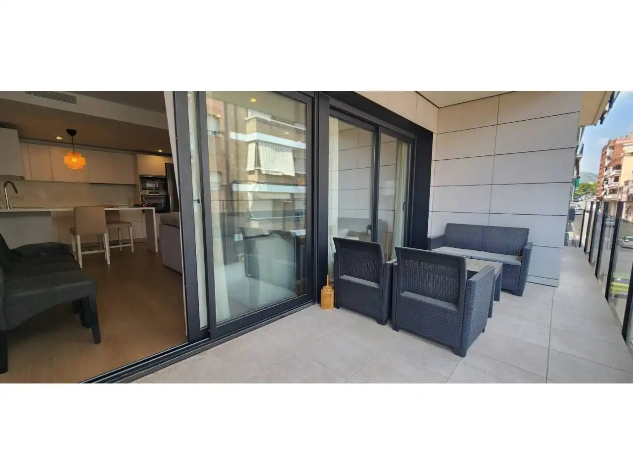 Terrasse von Wohnung zur Miete in Terrassa mit Klimaanlage, Heizung und Terrasse