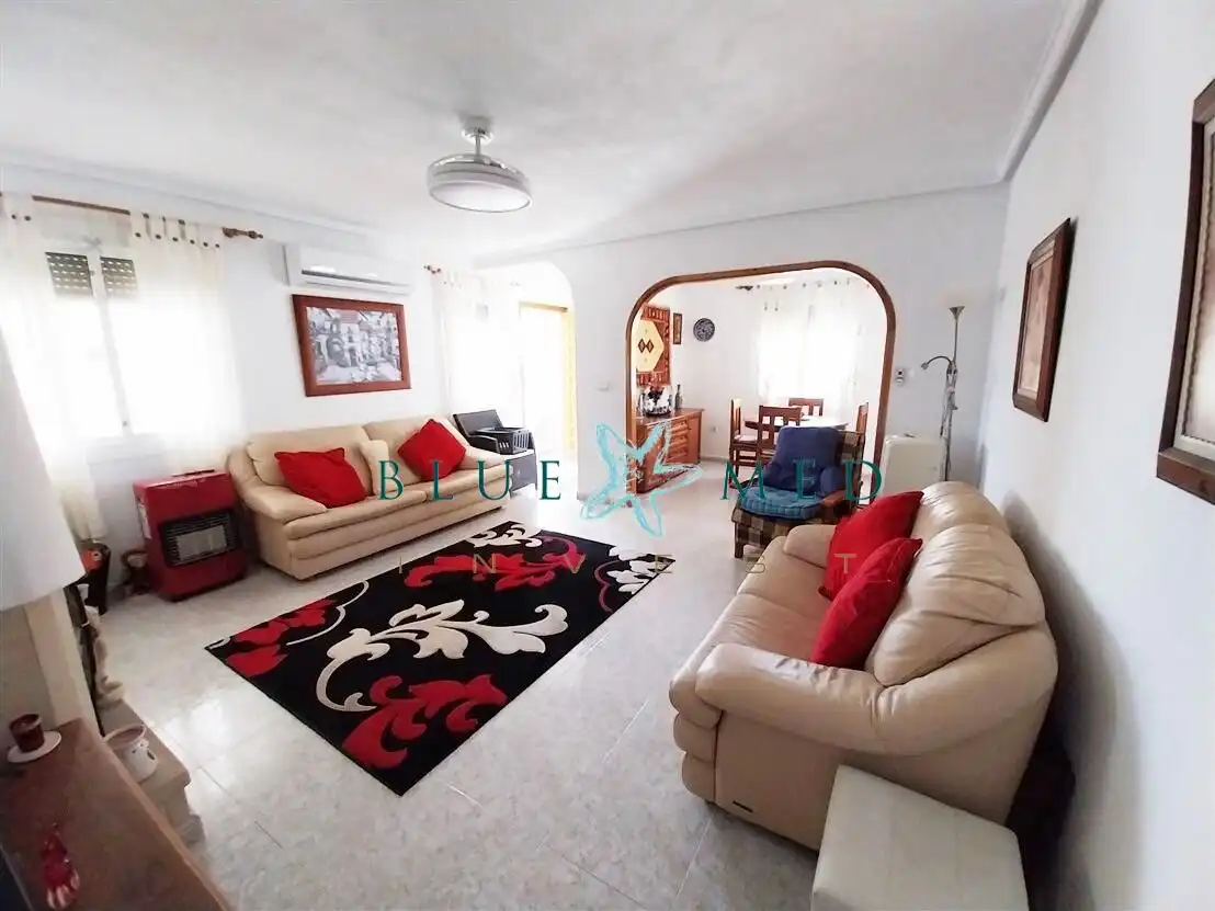 Sala de estar de Casa o chalet en venta en Mazarrón con Aire acondicionado, Calefacción y Jardín privado
