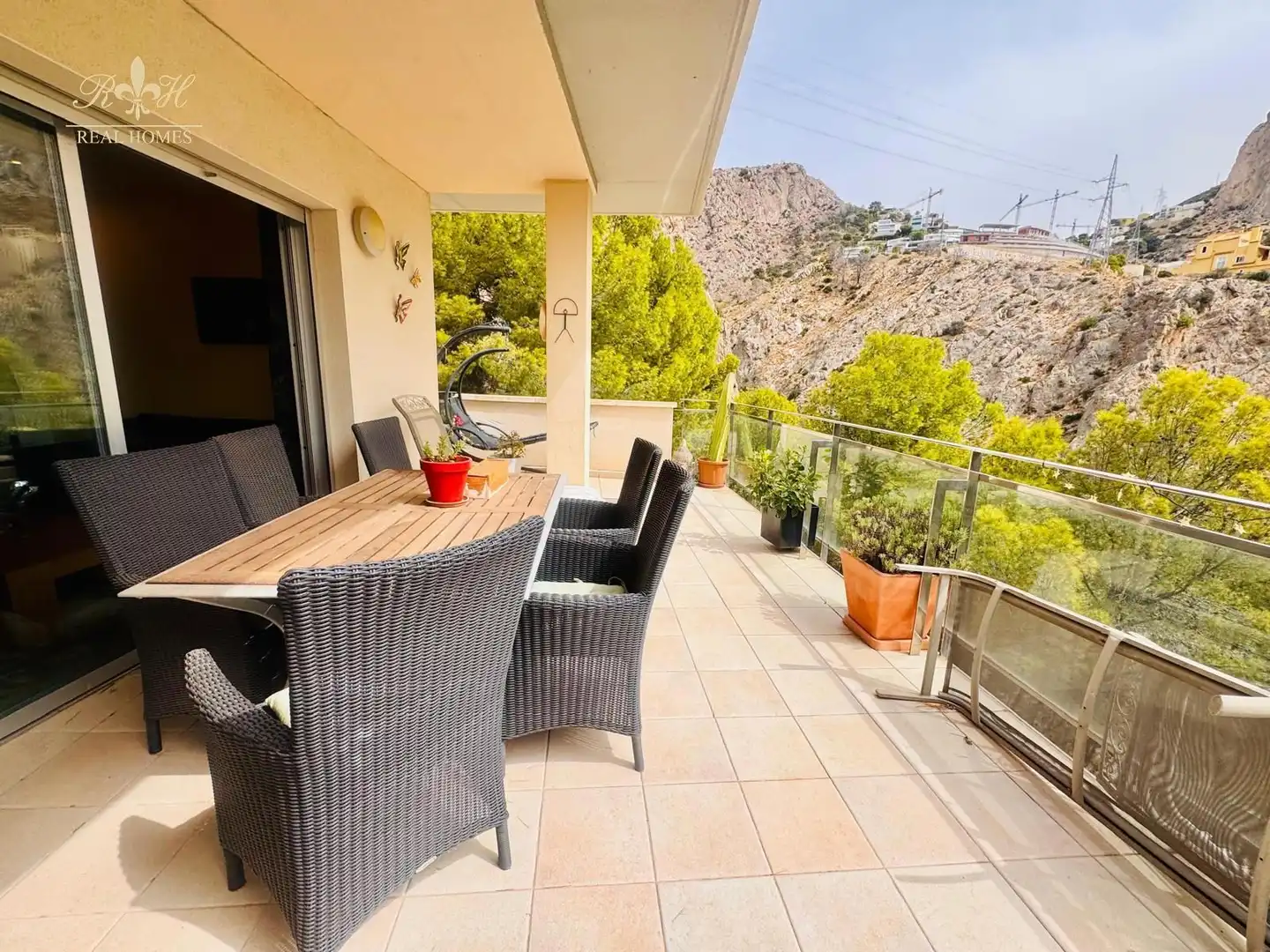 Terrace of Flat for rent in Altea  with Air Conditioner, Swimming Pool and Community pool