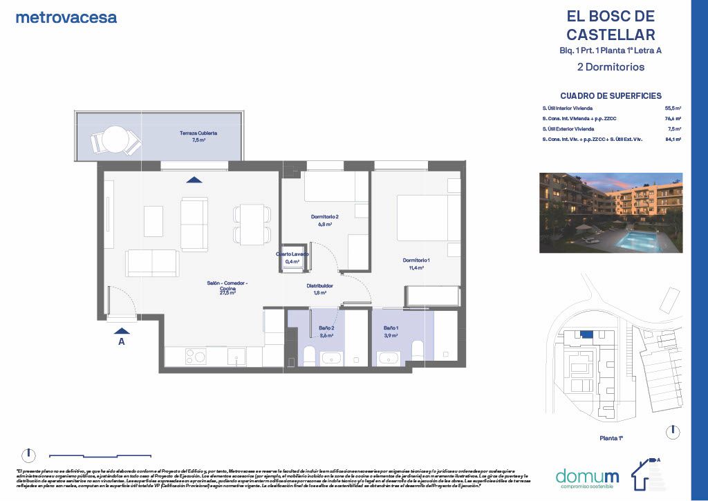 Flat for sale in Castellar del Vallès  with Air Conditioner, Heating and Private garden